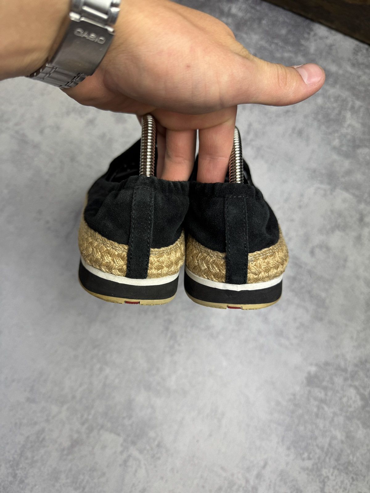 Prada Suede Leather Luxury Espadrilles Formal Loafers Shoes