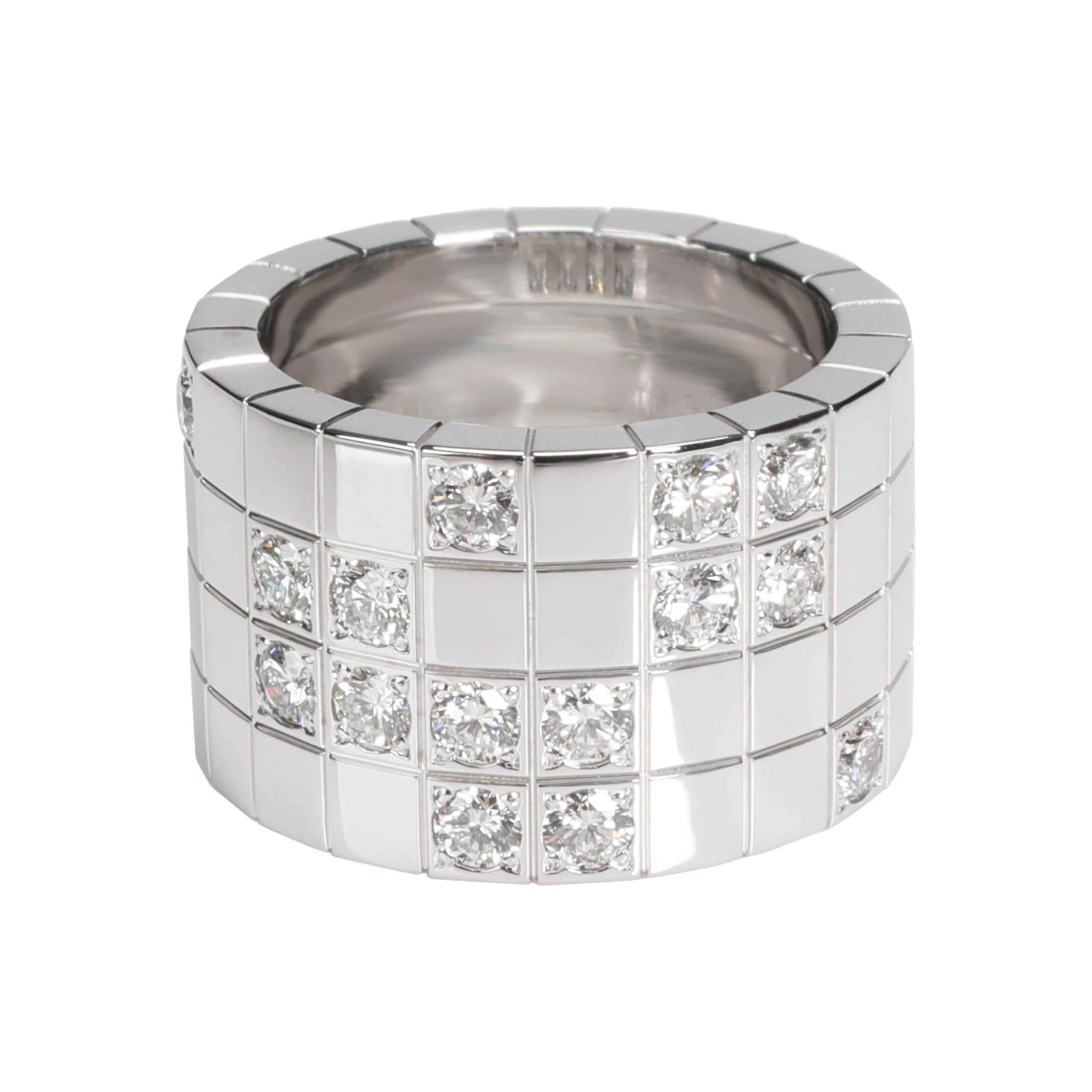 image of Cartier Lanieres Diamond Ring In 18K White Gold 1.00 Ctw, Women's