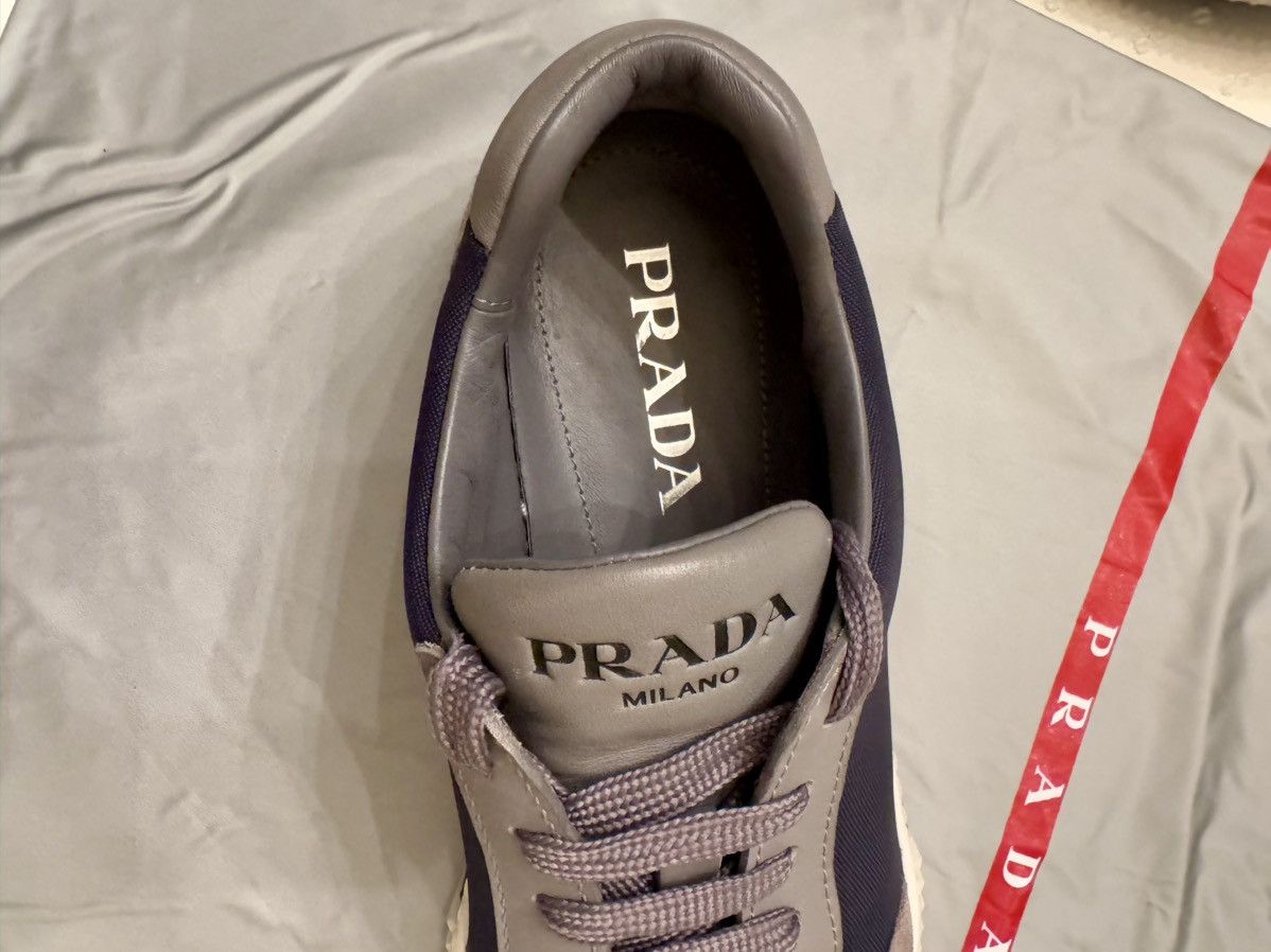 Prada Blue / Grey Logo Sneakers Size US 7.5 / EU 40-41 - 7 Thumbnail