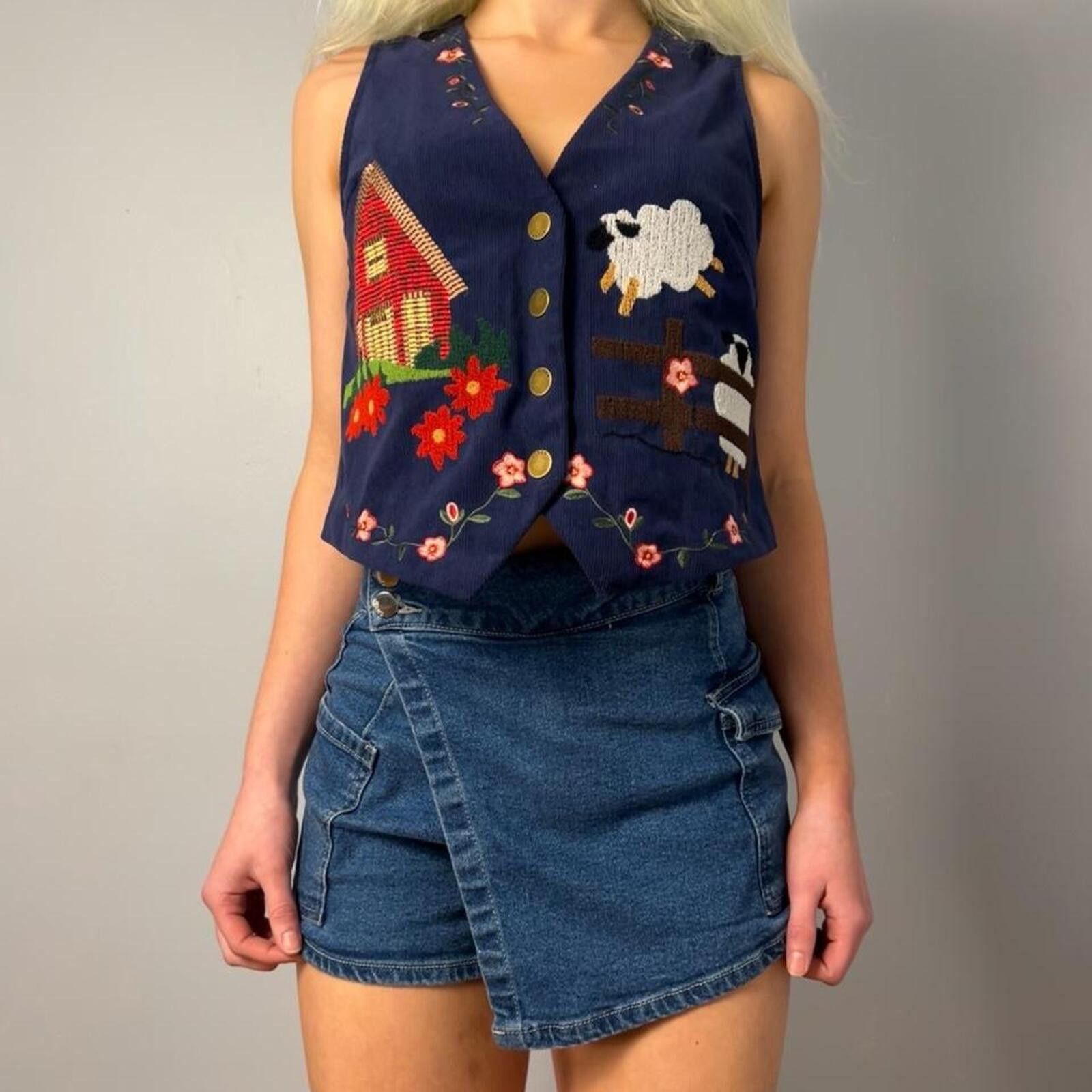 Cyderhouse cottagecore summer cropped vest Size S / US 4 / IT 40 - 1 Thumbnail