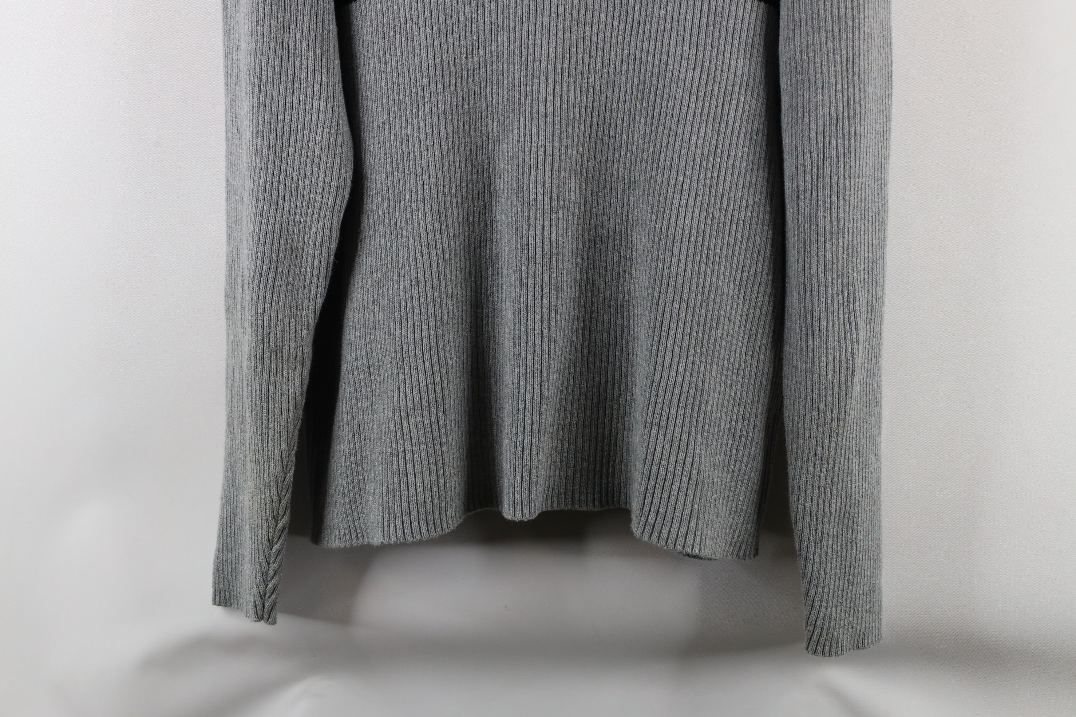 Ralph Lauren × Vintage Vintage 90s Ralph Lauren Ribbed Knit Turtleneck Sweater Gray Size US XL / EU 56 / 4 - 3 Thumbnail
