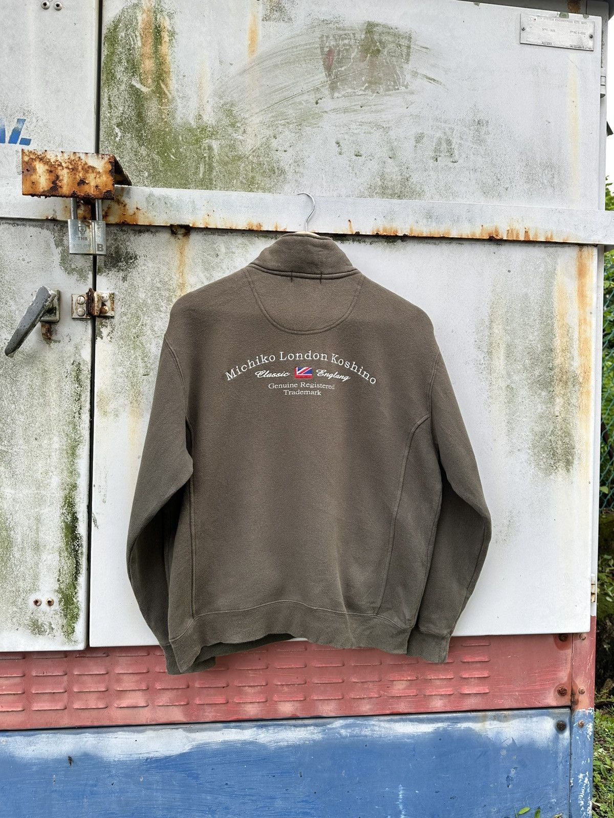 Michiko Koshino London 👹Michiko Koshino London Olive Green Pullover Jacket Size US S / EU 44-46 / 1 - 2 Thumbnail