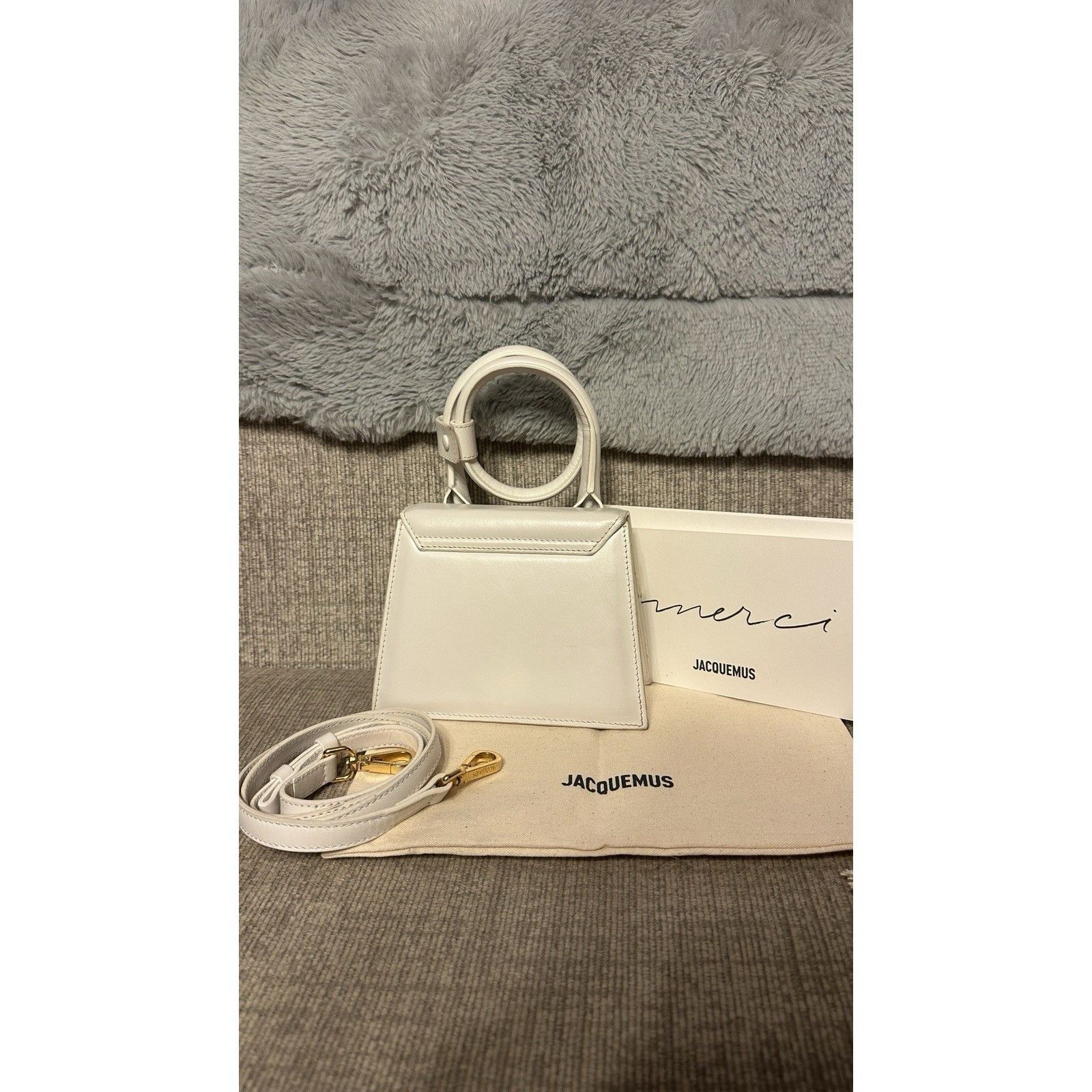 Jacquemus Jacquemus Le grand Chiquito Top Handle Bag Ivory Size ONE SIZE - 3 Thumbnail