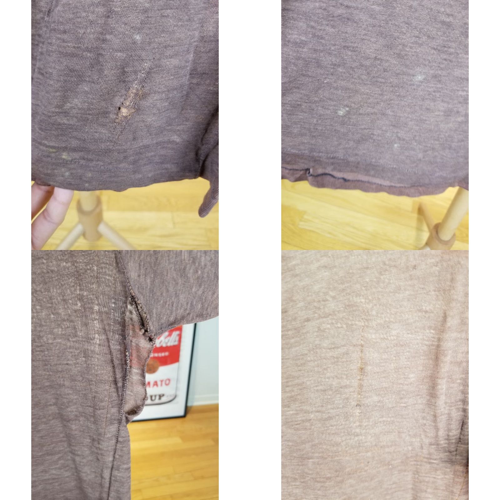 Vintage VINTAGE 80' BROWN ONE POCKET SUPER THIN FADED BURN OUT WIP TRASHED T-SHIRT SZ L Shirt Mens Vintage 80s Brown One Pocket T-Shirt L Size US L / EU 52-54 / 3 - 8 Thumbnail