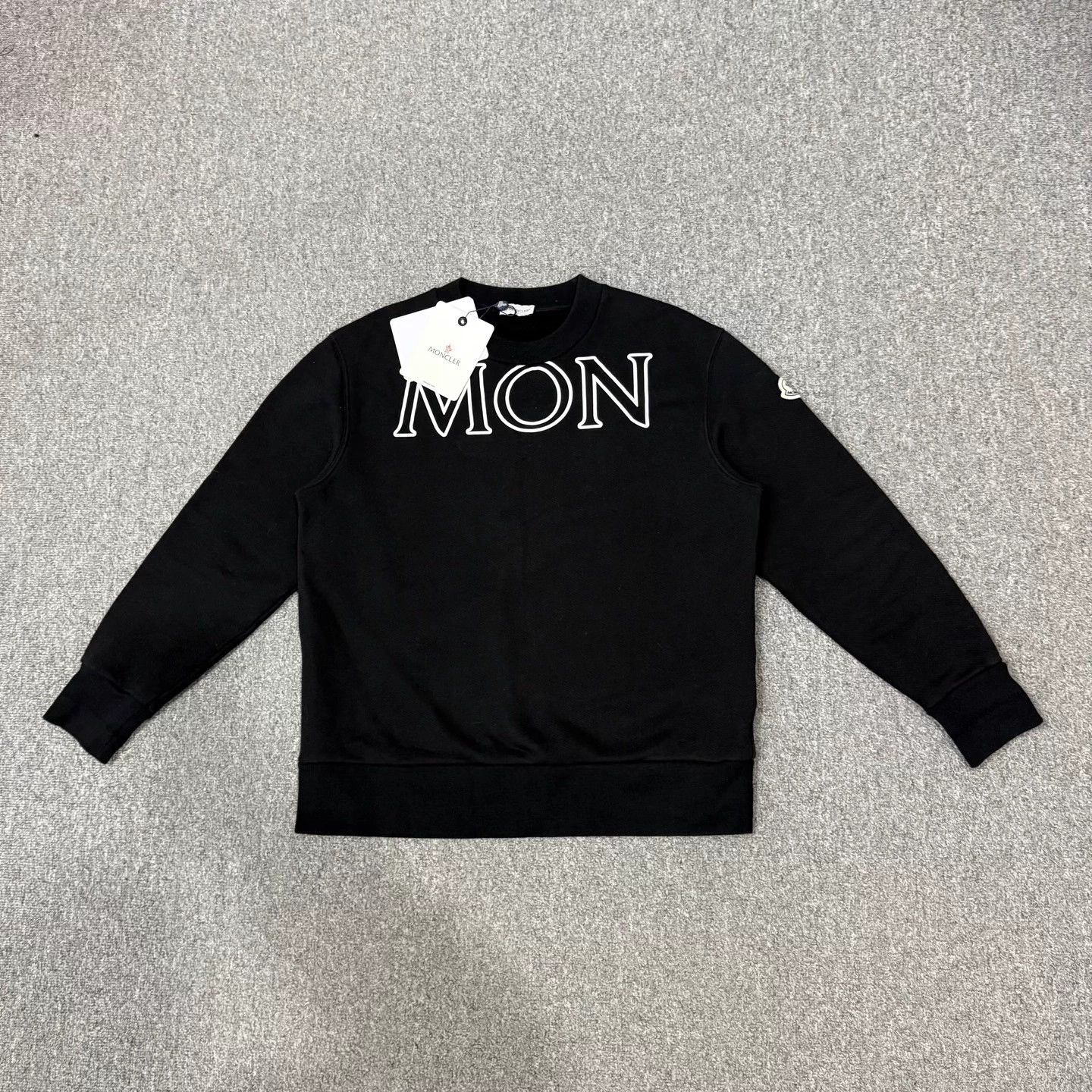 Moncler Moncler black logo sweatshirt S Size US M / EU 48-50 / 2 - 1 Thumbnail