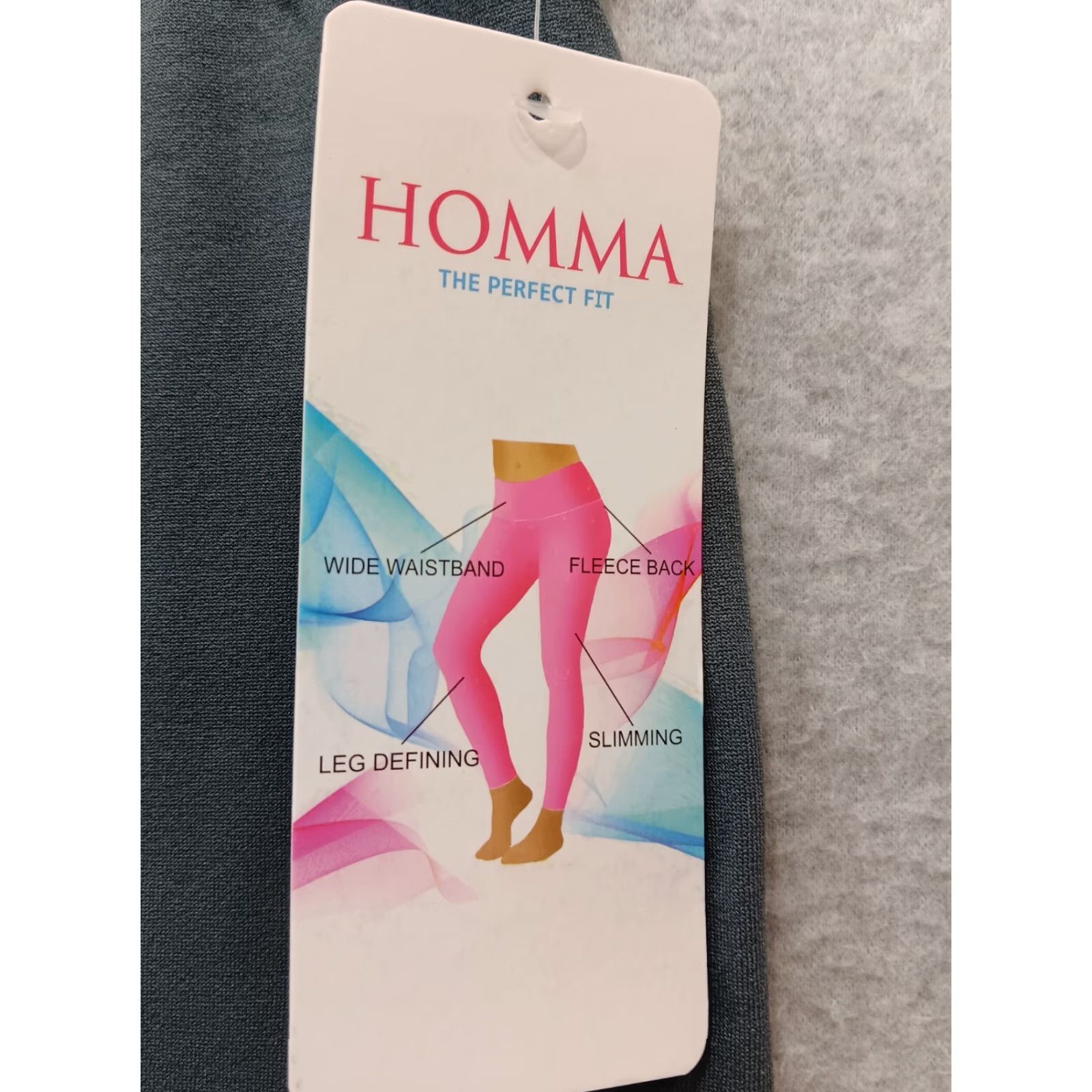 Vintage Homma Leggings Womens XL/XXL Gray High Rise Wide Waist Tummy Compression 4-Way Stretch NWT Athletic Athleisure Sport Size 40" / US 18 - 3 Thumbnail