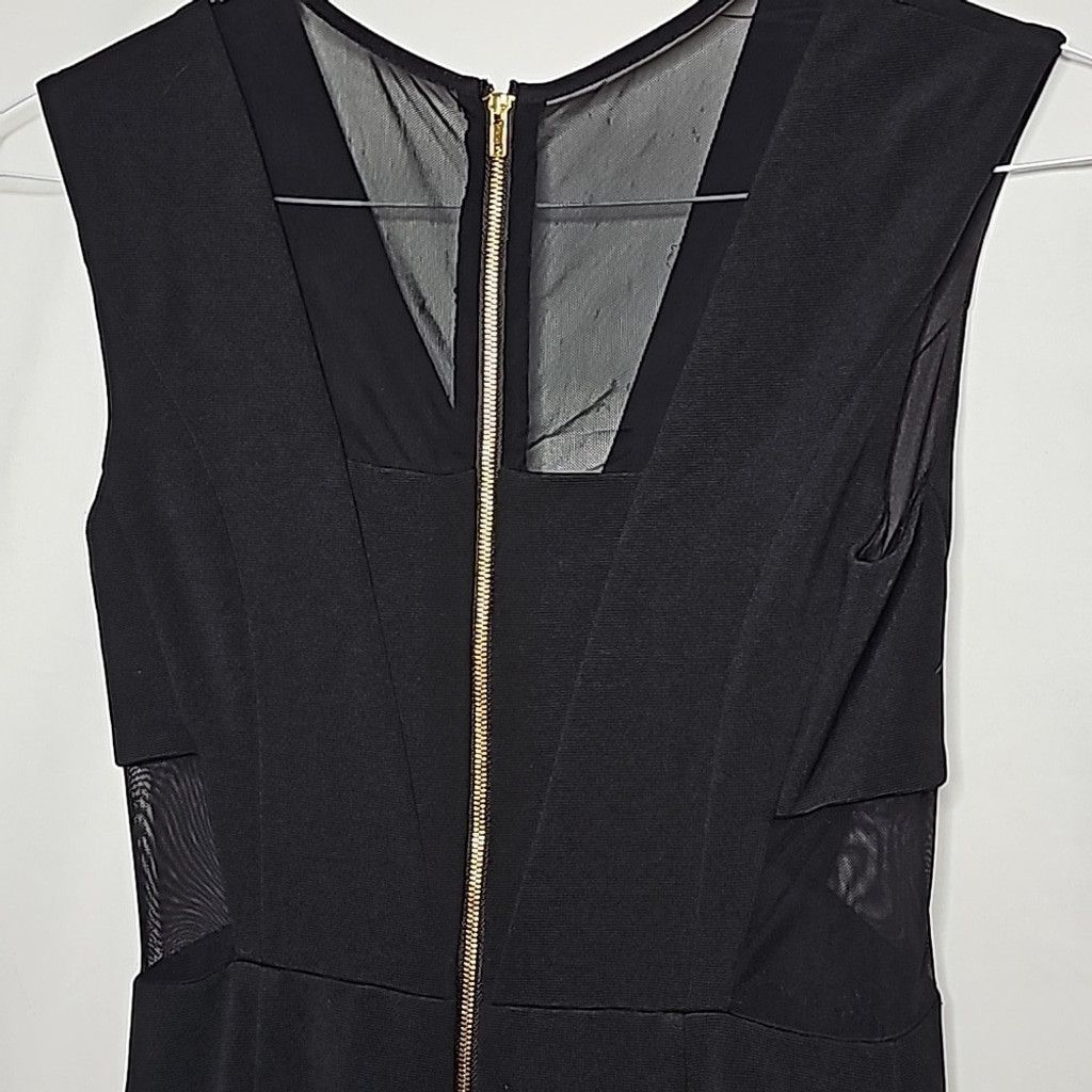 The Unbranded Brand Aiden Mattox mesh panel floor length maxi cocktail dress 2 Size XS / US 0-2 / IT 36-38 - 5 Thumbnail