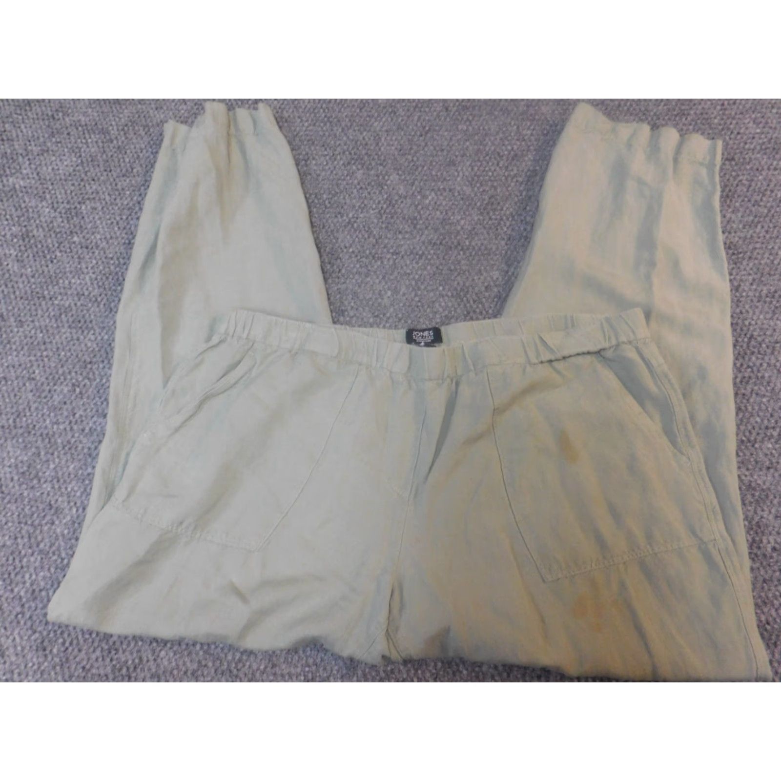 Jones New York Jones New York Womens Pants 14 Green Straight Loose Pull On Chino 28in Inseam Regular Pockets Stretch Size 36" / US 14 / IT 50 - 2 Thumbnail