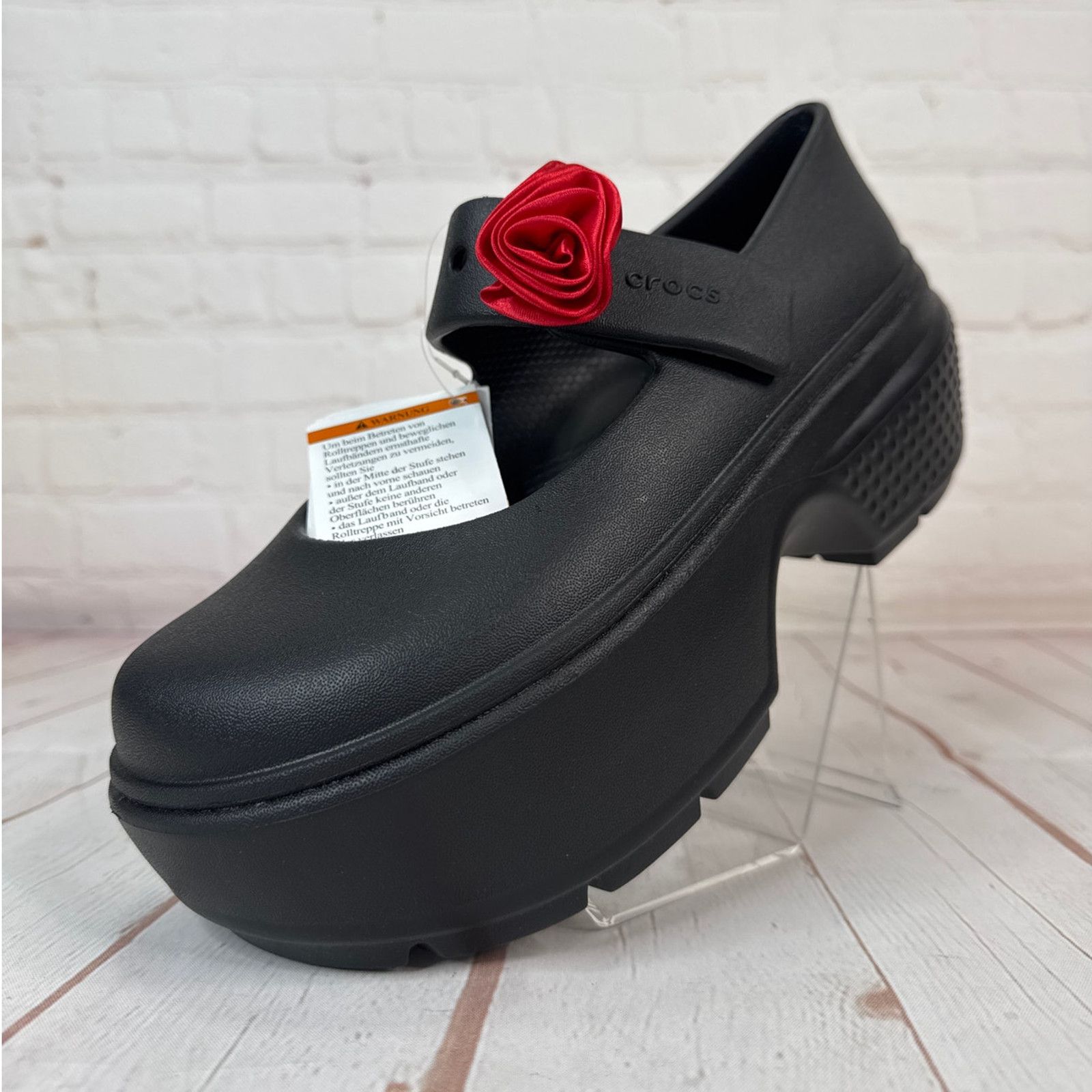 Crocs Crocs Stomp Rosette Mary Jane Rose Platform Clog M 7/W 9 Size US 9 / IT 39 - 3 Thumbnail