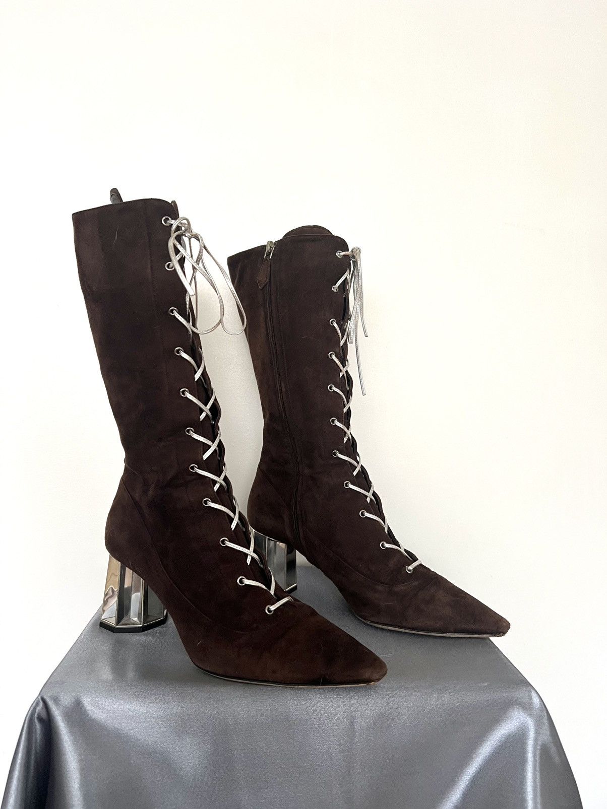 Miu Miu Brown Suede Miu Miu Boots – Size 39 – Good Condition Size US 8 / IT 38 - 1 Thumbnail