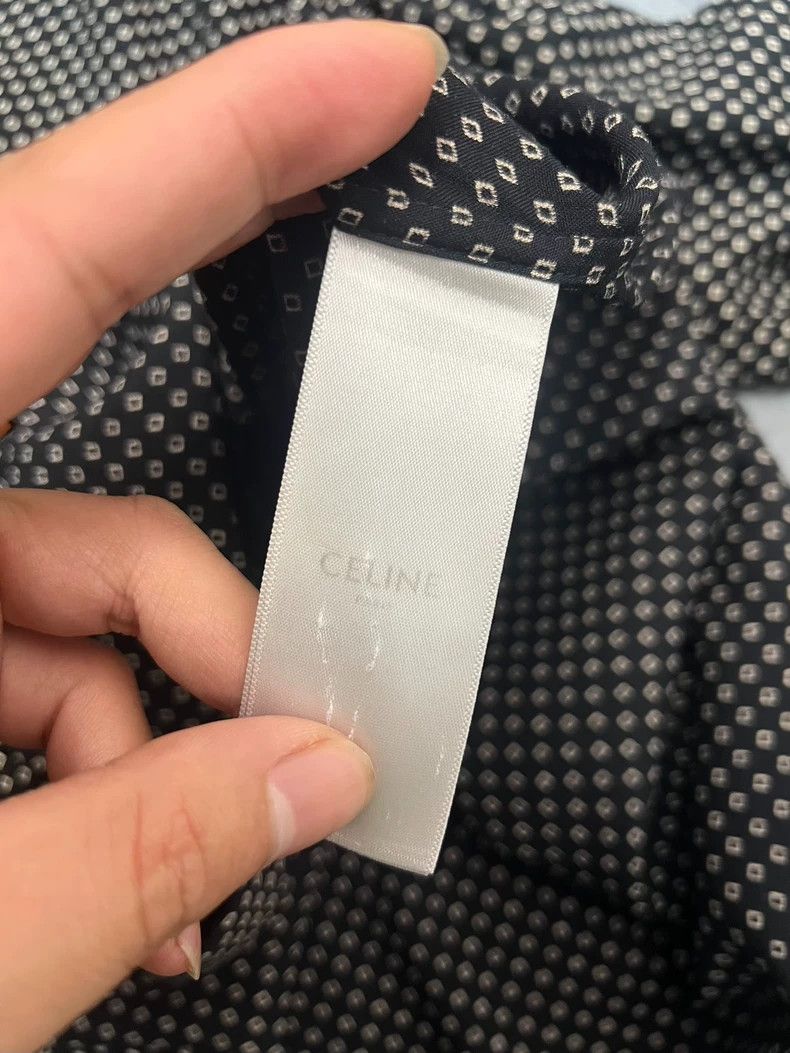 Celine Celine size 39 Black and white small square shirt for autum Size US M / EU 48-50 / 2 - 5 Thumbnail