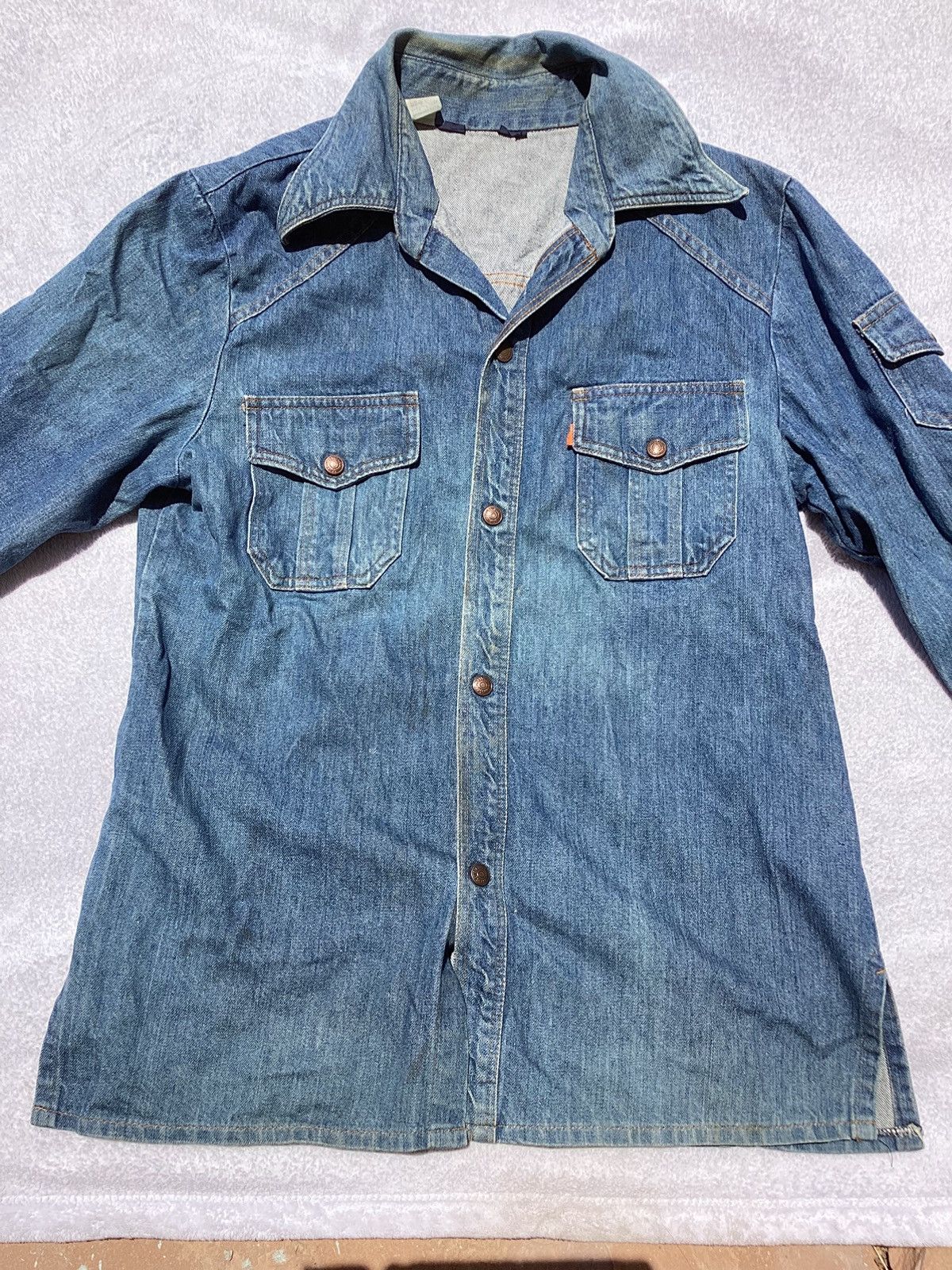 Levi's Vintage Clothing Vintage 80s Levi’s orange tab button up USA made long jacket Size US L / EU 52-54 / 3 - 2 Thumbnail