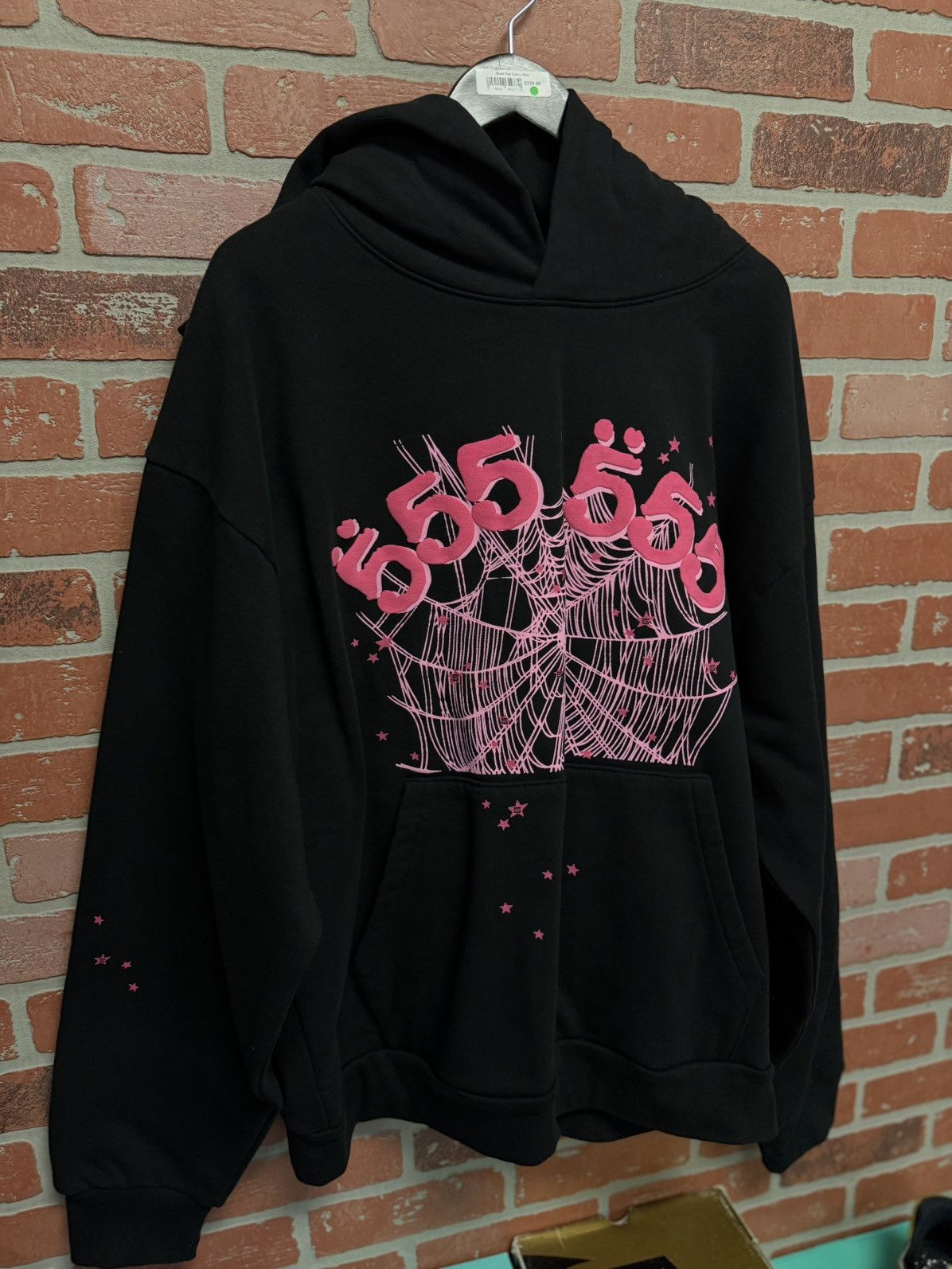 Spider Sp5der Pink Black Hoodie Size XXL (NEW) | Grailed