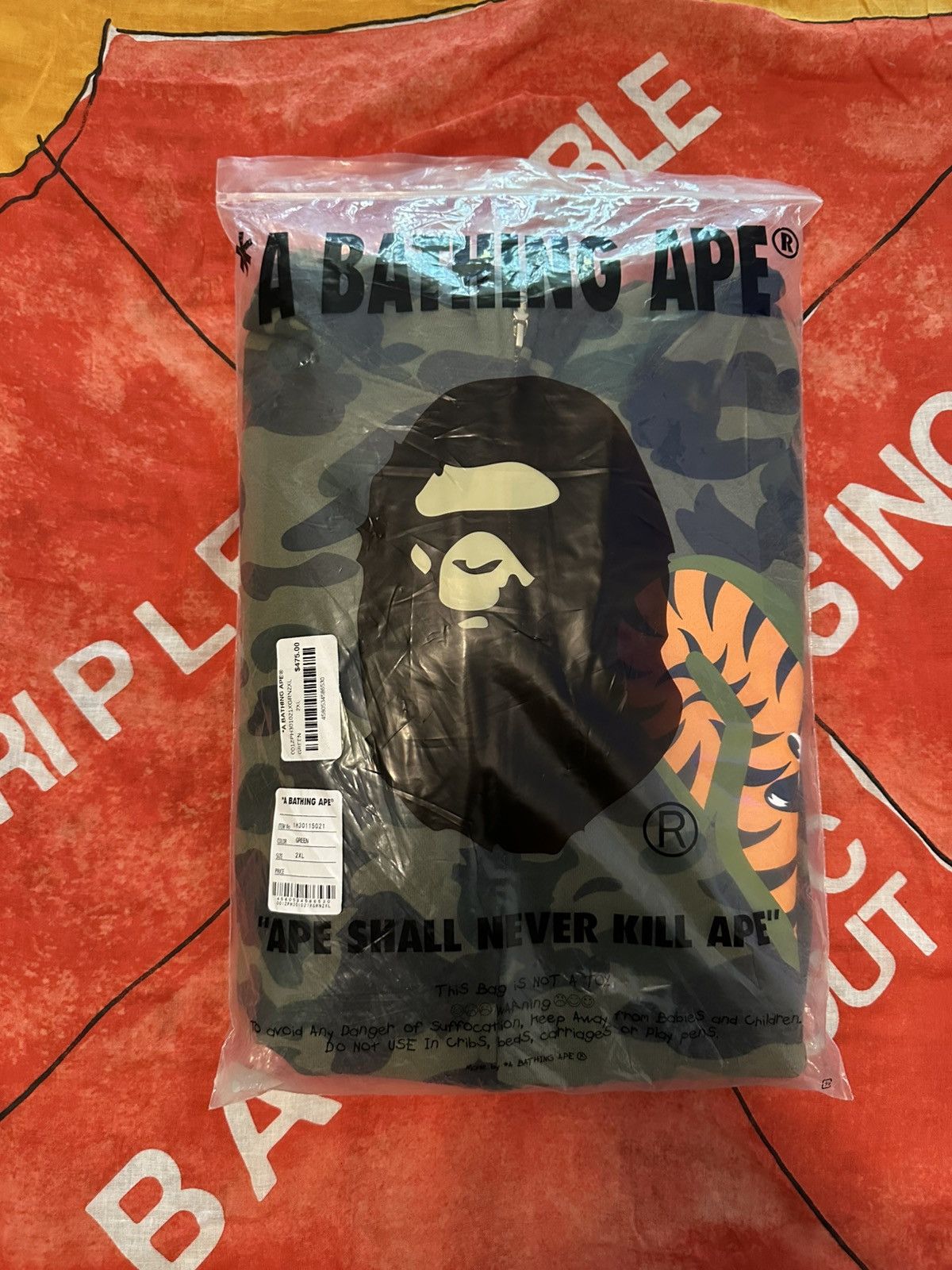 Bape BAPE 1st camo green multi shark full zip hoodie Size US XXL / EU 58 / 5 - 8 Thumbnail