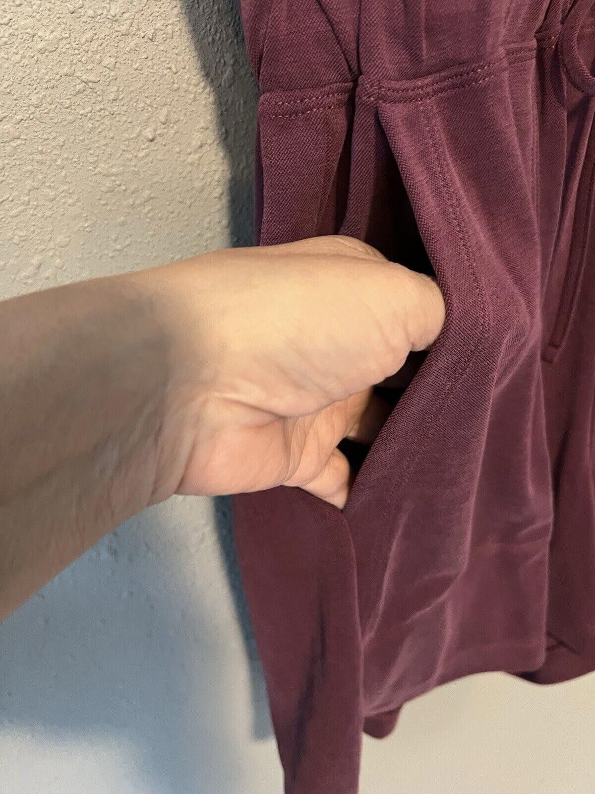 Designer Lou & Grey Sandwashed Sleeveless Romper Italian Plum NWT! Size 28" / US 6 / IT 42 - 4 Thumbnail