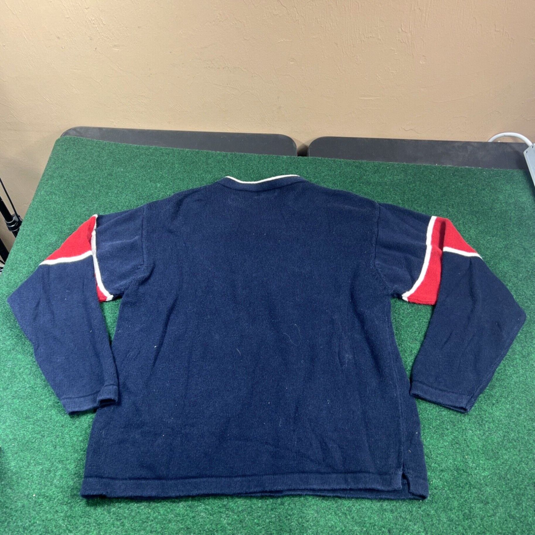Vintage Vintage Country Seat Navy Blue red white Light Weight Sweater Adult Size L Size US L / EU 52-54 / 3 - 8 Thumbnail