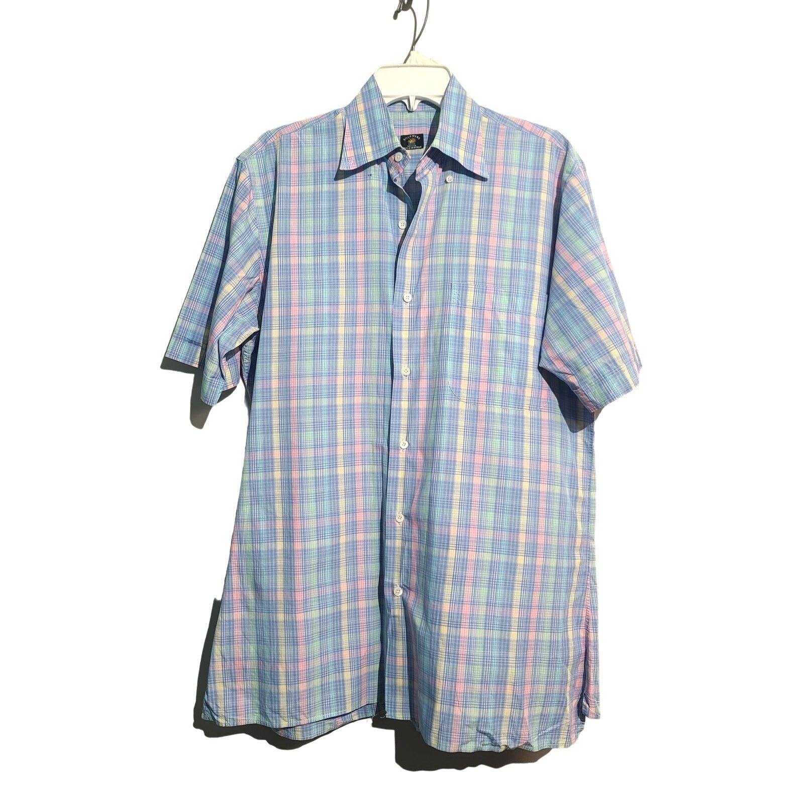 Maus & Hoffman Solemare Pastel Plaid Print Short Sleeve Button shirt Size US M / EU 48-50 / 2 - 1 Thumbnail