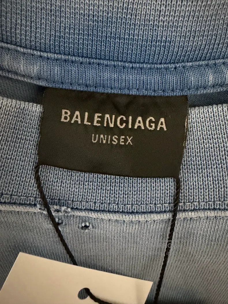 Balenciaga Balenciaga Haze Blue Tape Short Sleeve Size US L / EU 52-54 / 3 - 3 Thumbnail