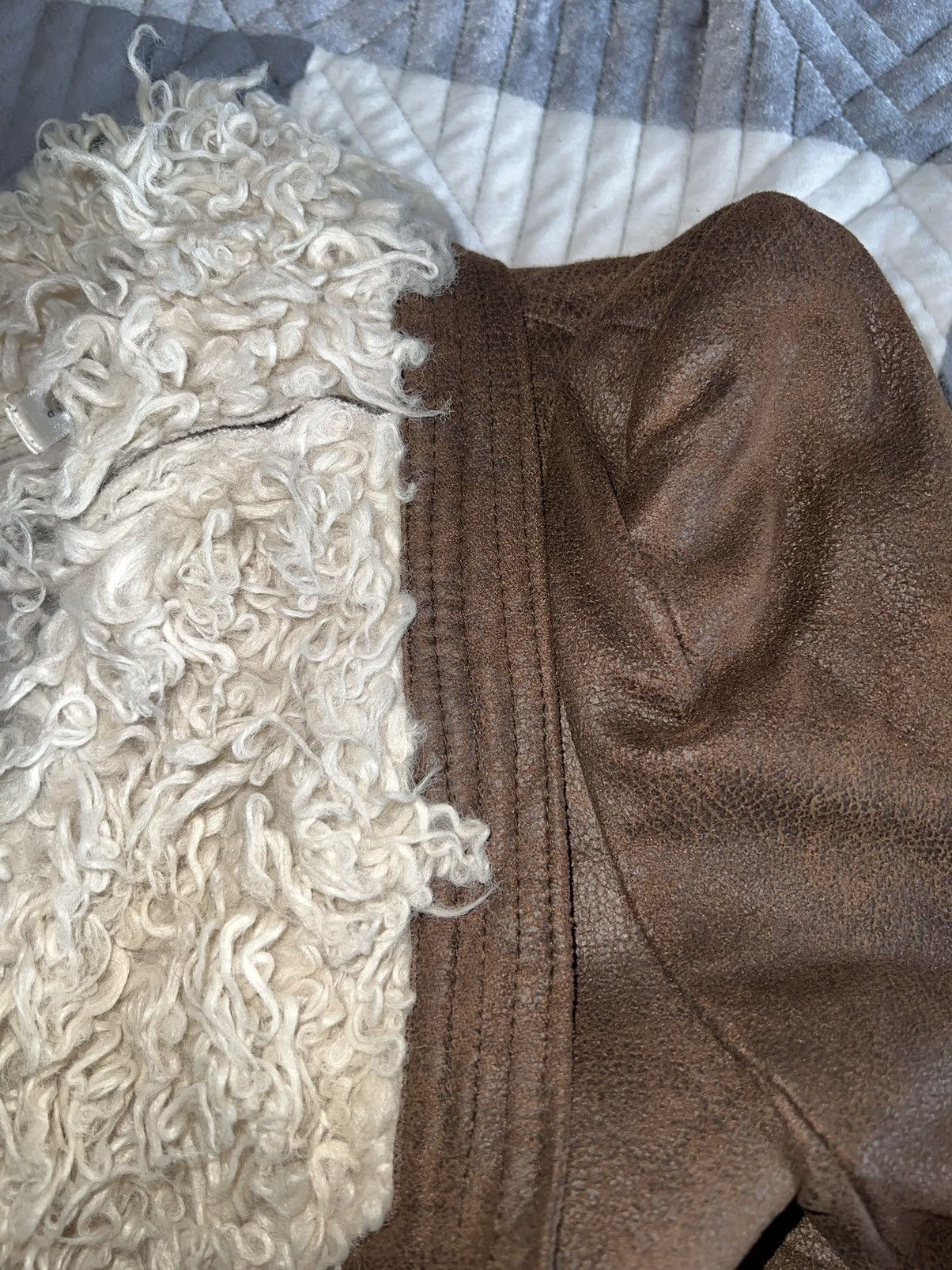 Japanese Brand Vintage brown shearling bike leather jacket 🤎 Size M / US 6-8 / IT 42-44 - 12 Thumbnail