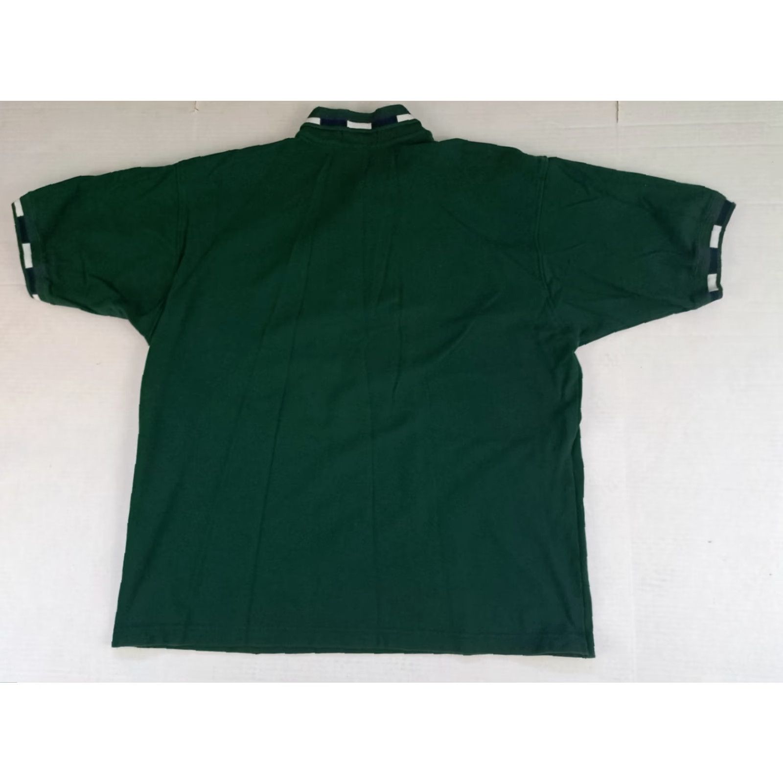 Vintage Vintage King Louie Polo Shirt Button-Up Short Sleeve Unisex Adults XL Green USA Embroidered Cotton Canvas 27in Long 25in Pit to Pit US Flag Theme Size US XL / EU 56 / 4 - 6 Thumbnail
