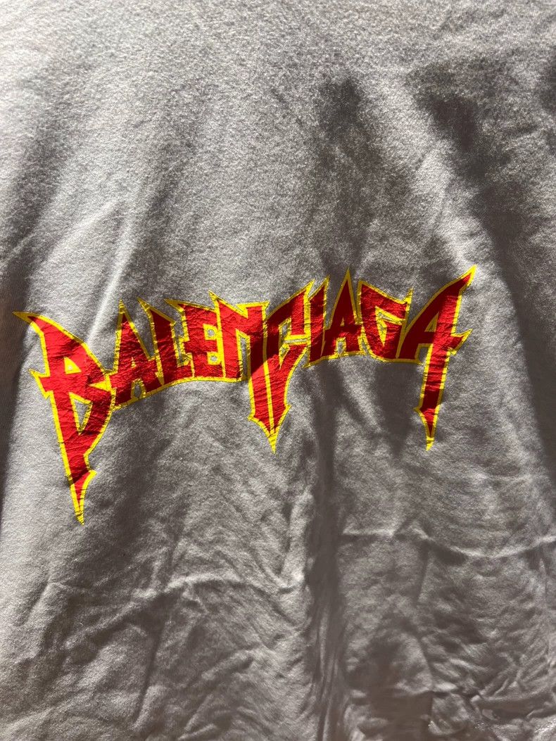 Balenciaga Balenciaga Gray Basketball Flame Short Sleeve Size US S / EU 44-46 / 1 - 2 Thumbnail