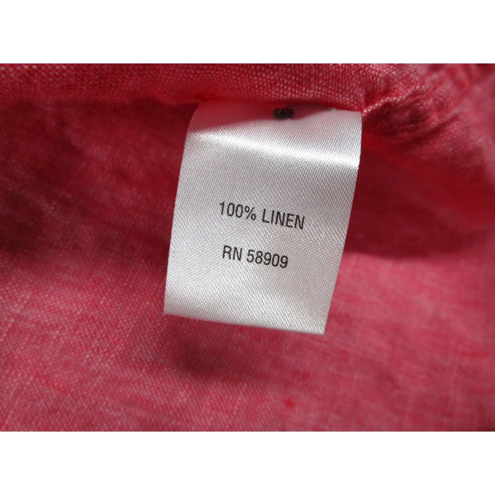 Murano Murano Shirt Mens L Red Slim Linen Button-Up Long Sleeve Pockets Breathing Lightweight Casual 100% Linen Size US L / EU 52-54 / 3 - 4 Thumbnail