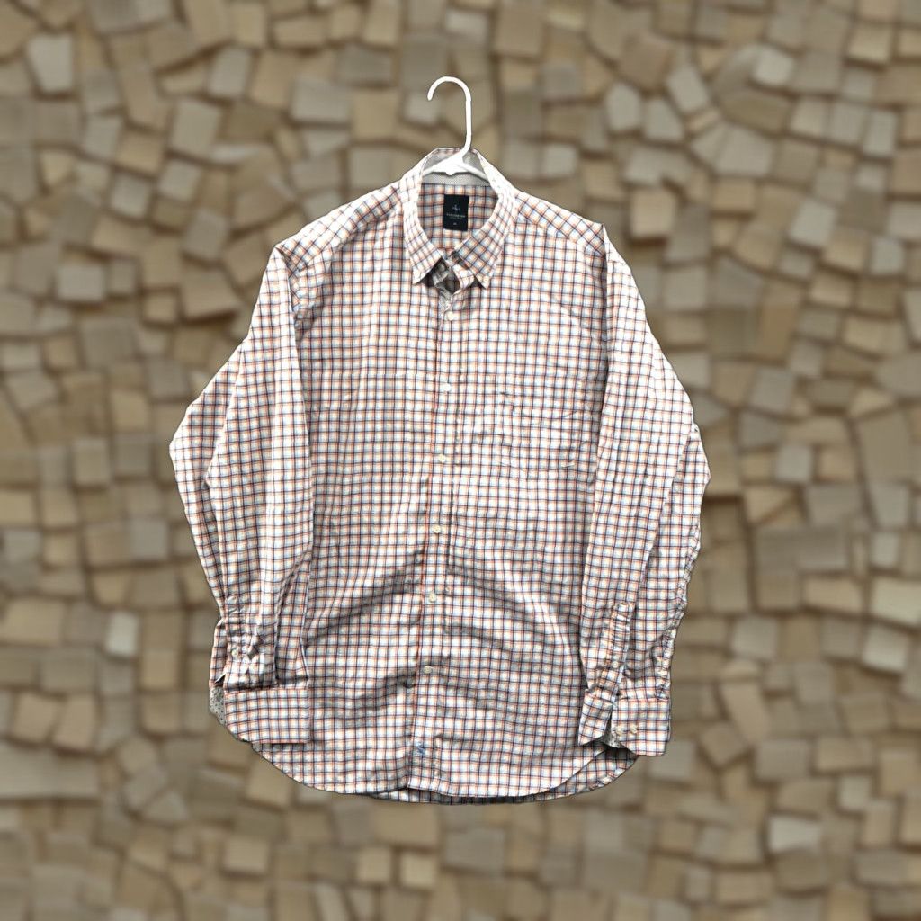 Tailorbyrd TAILORBYRD Collection Shirt Mens XL Long Sleeve Button-Down Collar Multicolor Check Embroidered Logo Performance All Seasons Size US XL / EU 56 / 4 - 1 Thumbnail