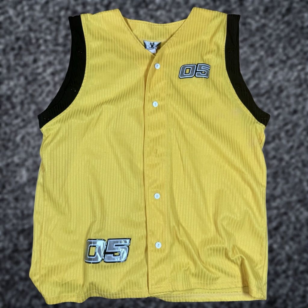 Vintage VINTAGE JOCO 05 Basketball Tank Jersey XL Mens Black Yellow Snap Button US MADE Size US XL / EU 56 / 4 - 1 Thumbnail