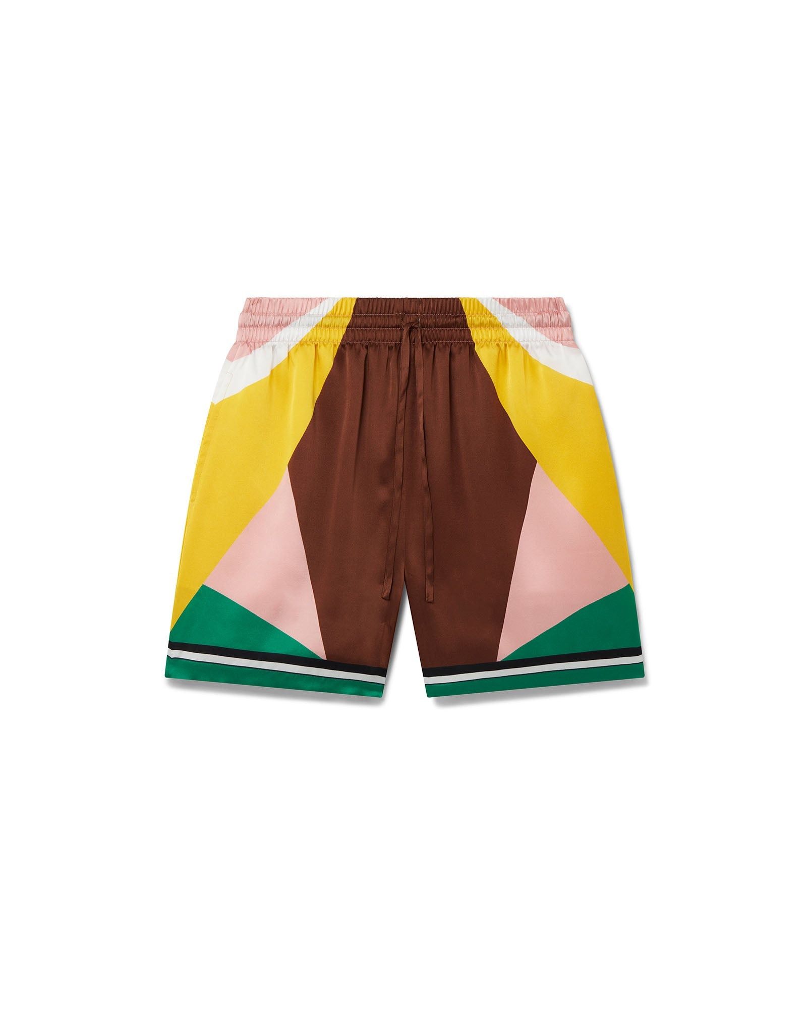 Casablanca o1mle0326 Drawstring Silk Shorts Geometric Casa Sport Size US 38 / EU 54 - 1 Thumbnail