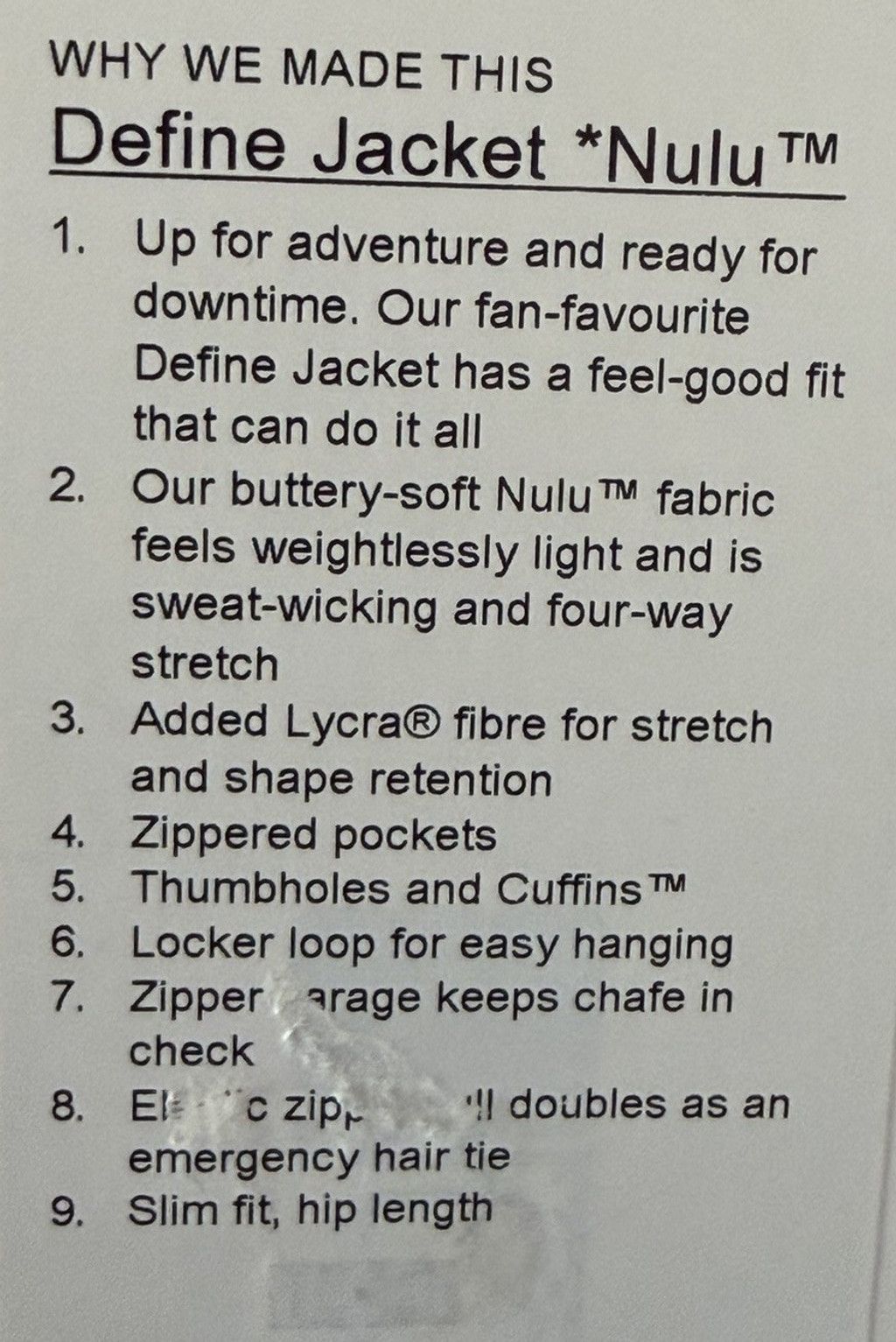 Lululemon LULULEMON DEFINE JACKET NULU GREEN COLOR SIZE 2 NWT Size XS / US 0-2 / IT 36-38 - 4 Thumbnail
