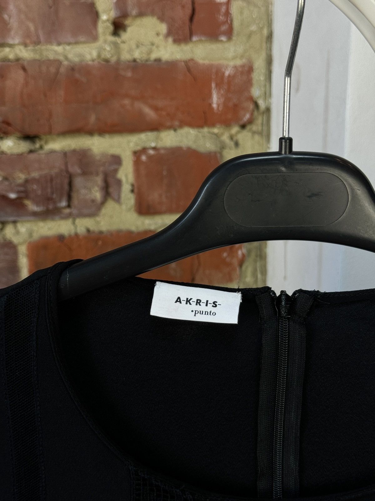 Akris × Designer AKRIS Punto Black Mesh Lace York Sleeveless Blouse Top Tank Size M / US 6-8 / IT 42-44 - 11 Thumbnail