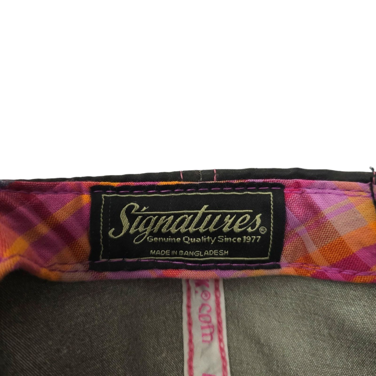 Signatures Mossy Oak Black Pink Distressed Tuck Strap Adjustable Cap Size ONE SIZE - 8 Thumbnail