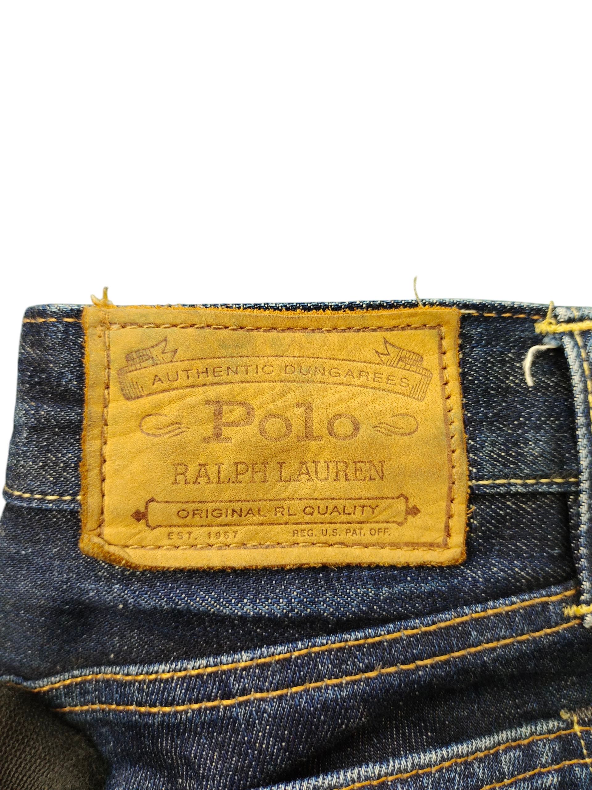 Polo Ralph Lauren Vintage Polo Ralph Lauren Varick Slim Straight Distress Jean Size US 31 - 10 Thumbnail