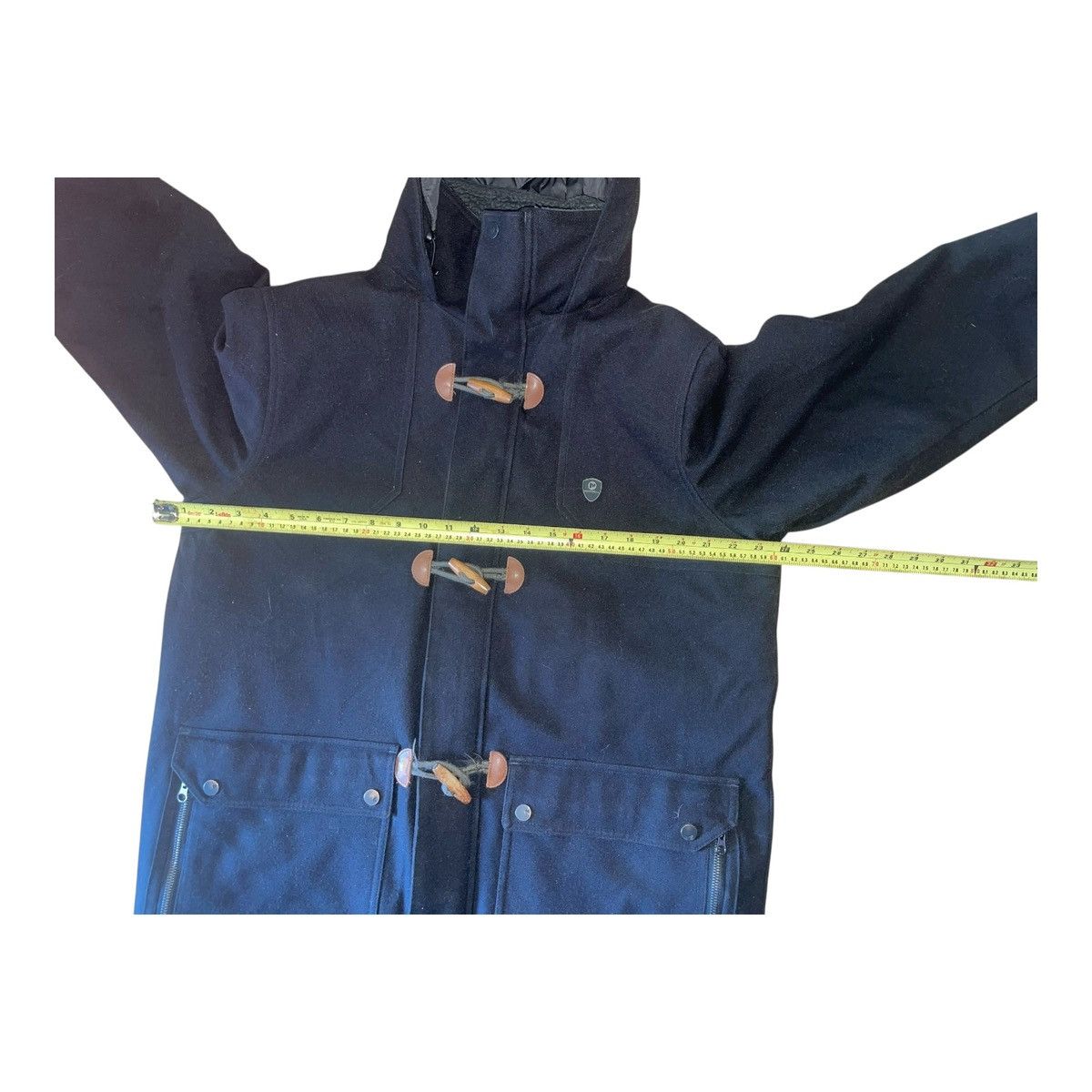 Merrell Merrell Womens Large Hooded Wool Navy Blue Toggle coat Size L / US 10 / IT 46 - 13 Thumbnail