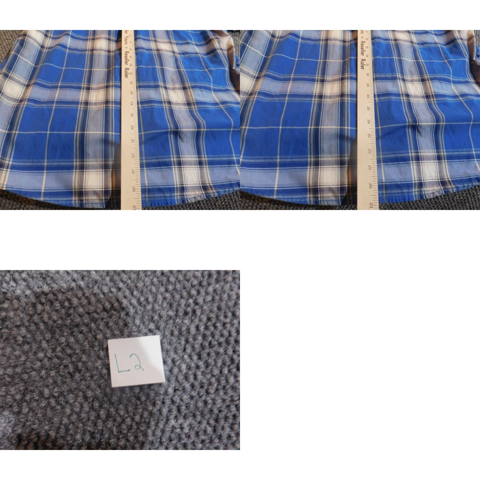 Enyce Enyce Mens Shirt L blue striped short sleeve button-down collar knit cotton polyester Size US L / EU 52-54 / 3 - 10 Thumbnail