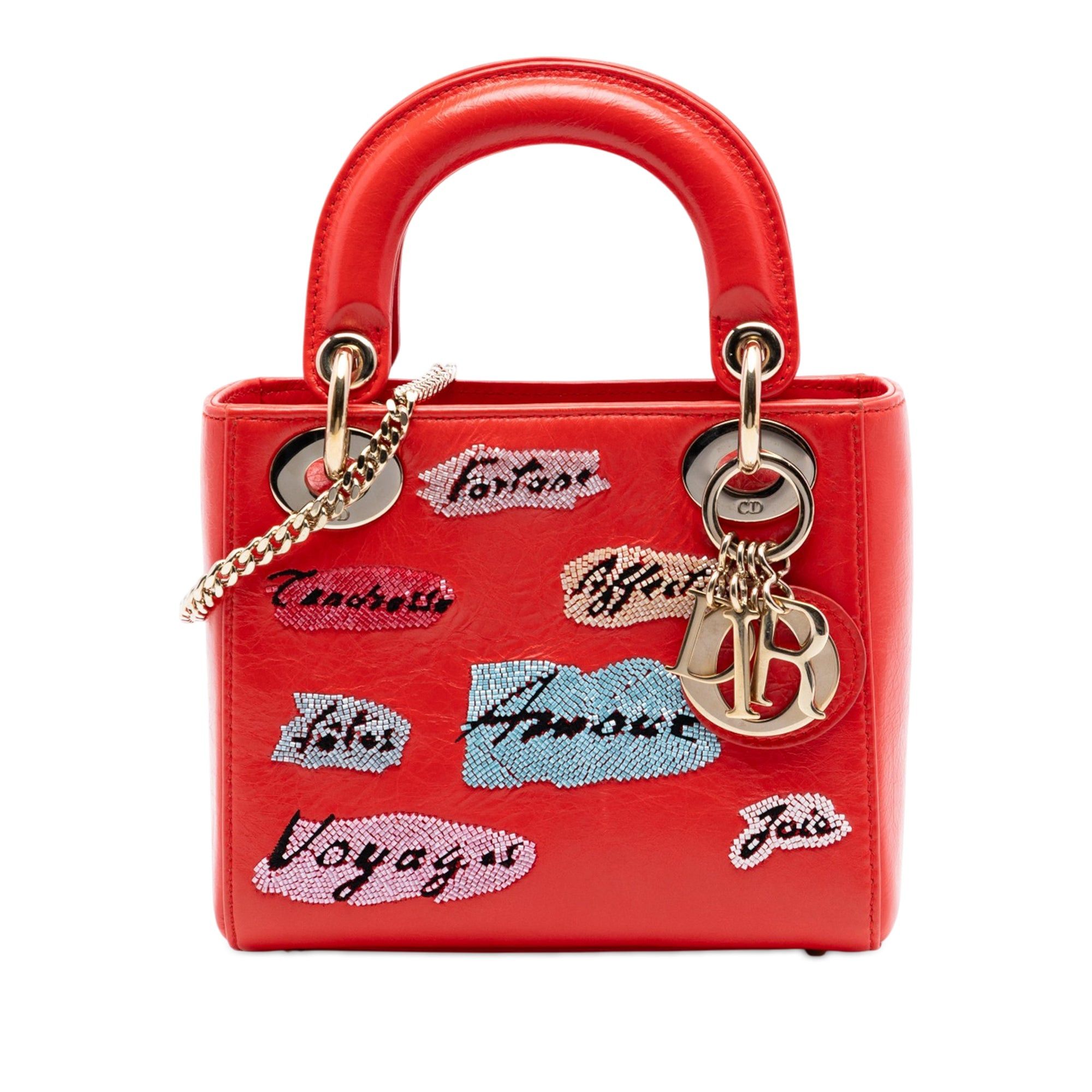 Dior Mini Calfskin Beaded Lady Dior Size ONE SIZE - 1 Thumbnail