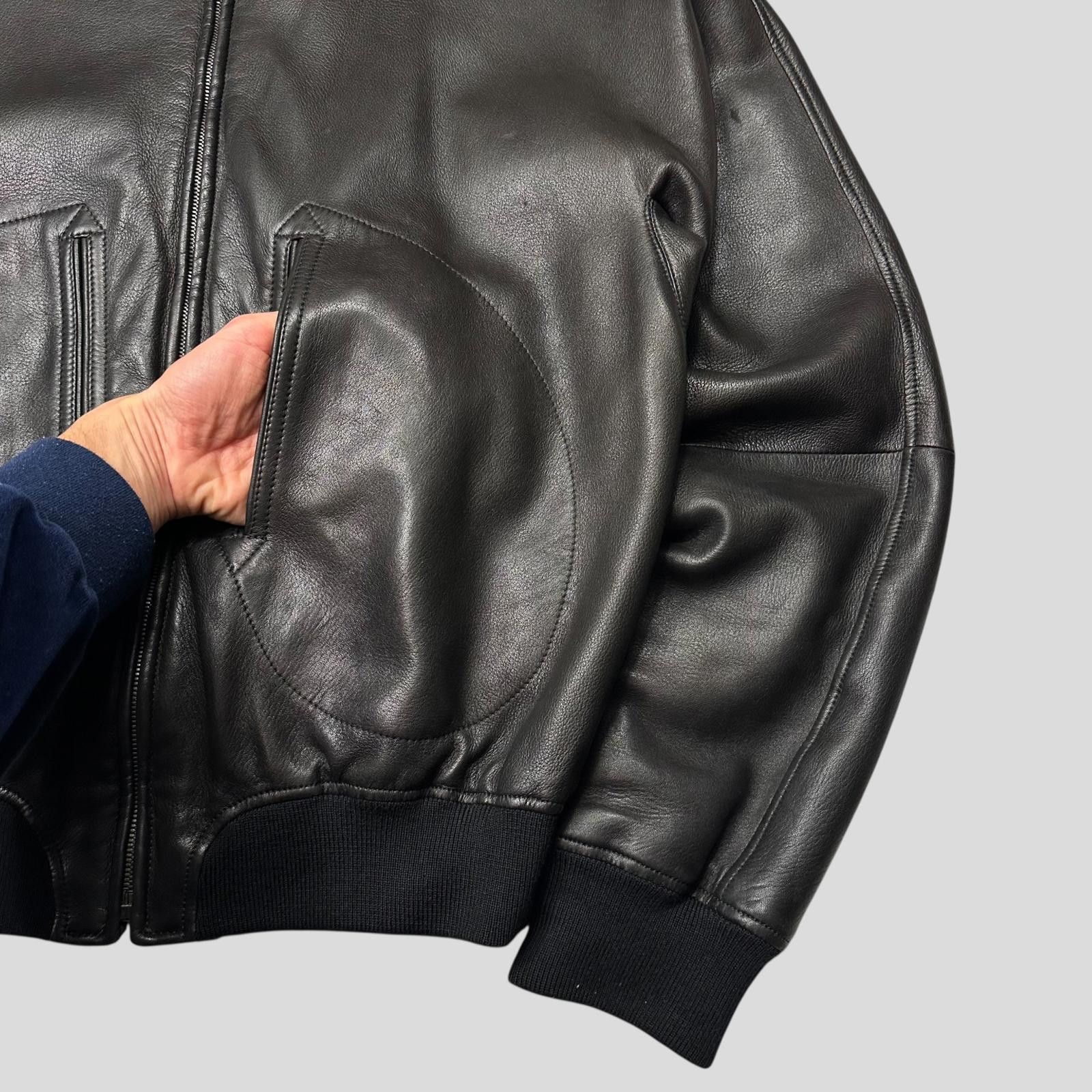 Gucci Gucci by Tom Ford FW03 Leather Silk Pleat Flight Jacket M/L Size US M / EU 48-50 / 2 - 8 Thumbnail