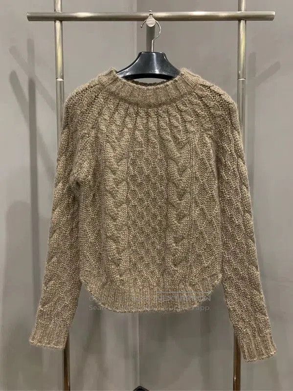 Yves Saint Laurent YSL Khaki Wool Ladies Knit Sweater . Size M / US 6-8 / IT 42-44 - 1 Thumbnail
