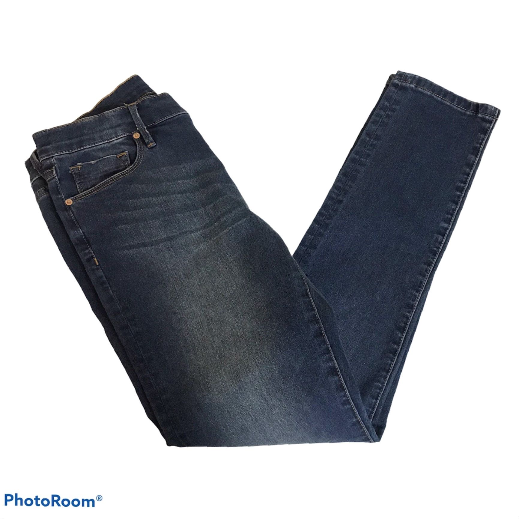 Bdg BDG Jeans Womens 28 Urban Outfitters Twig Mid Rise Dark Wash Denim Jeans 28 Inseam 5-Pocket Design Cotton Blend Blue Stretch Regular Womens Size 28" / US 6 / IT 42 - 3 Thumbnail