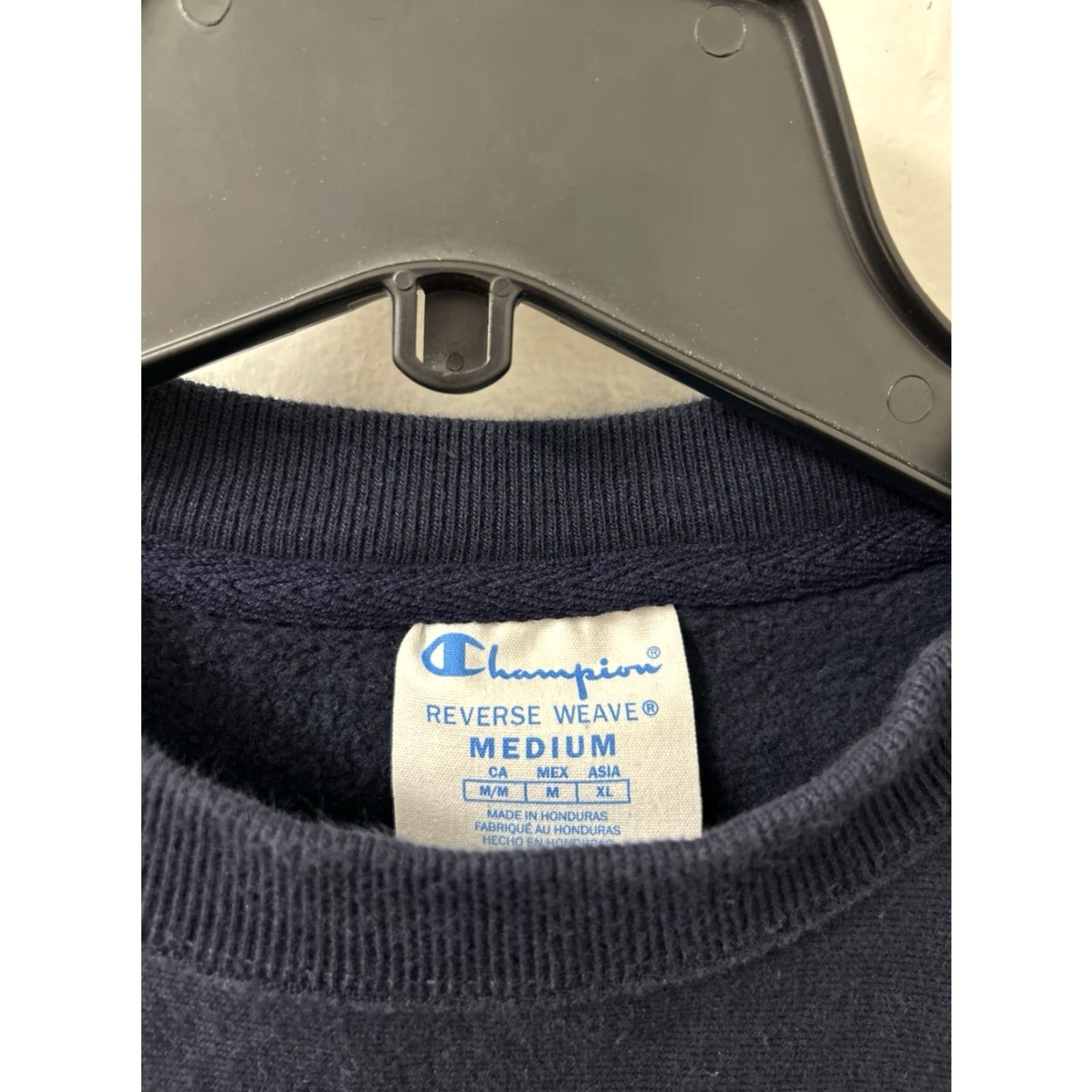 Champion VINTAGE Champion Reverse Weave Crewneck Sweatshirt Mens M Navy Logo Pullover Sweatshirt Size US M / EU 48-50 / 2 - 5 Thumbnail