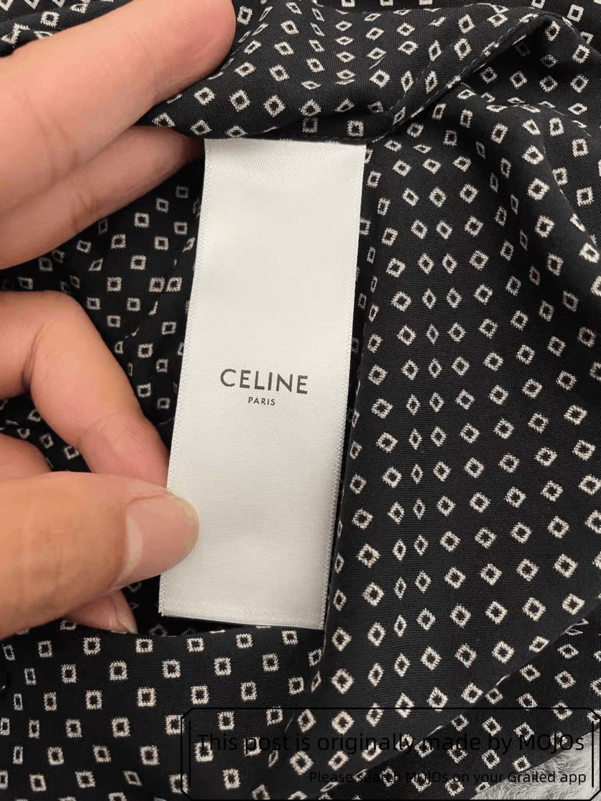 Celine Sz 39 Celine 20AW Square Pattern Shirt mojos1126122 Size US M / EU 48-50 / 2 - 4 Thumbnail