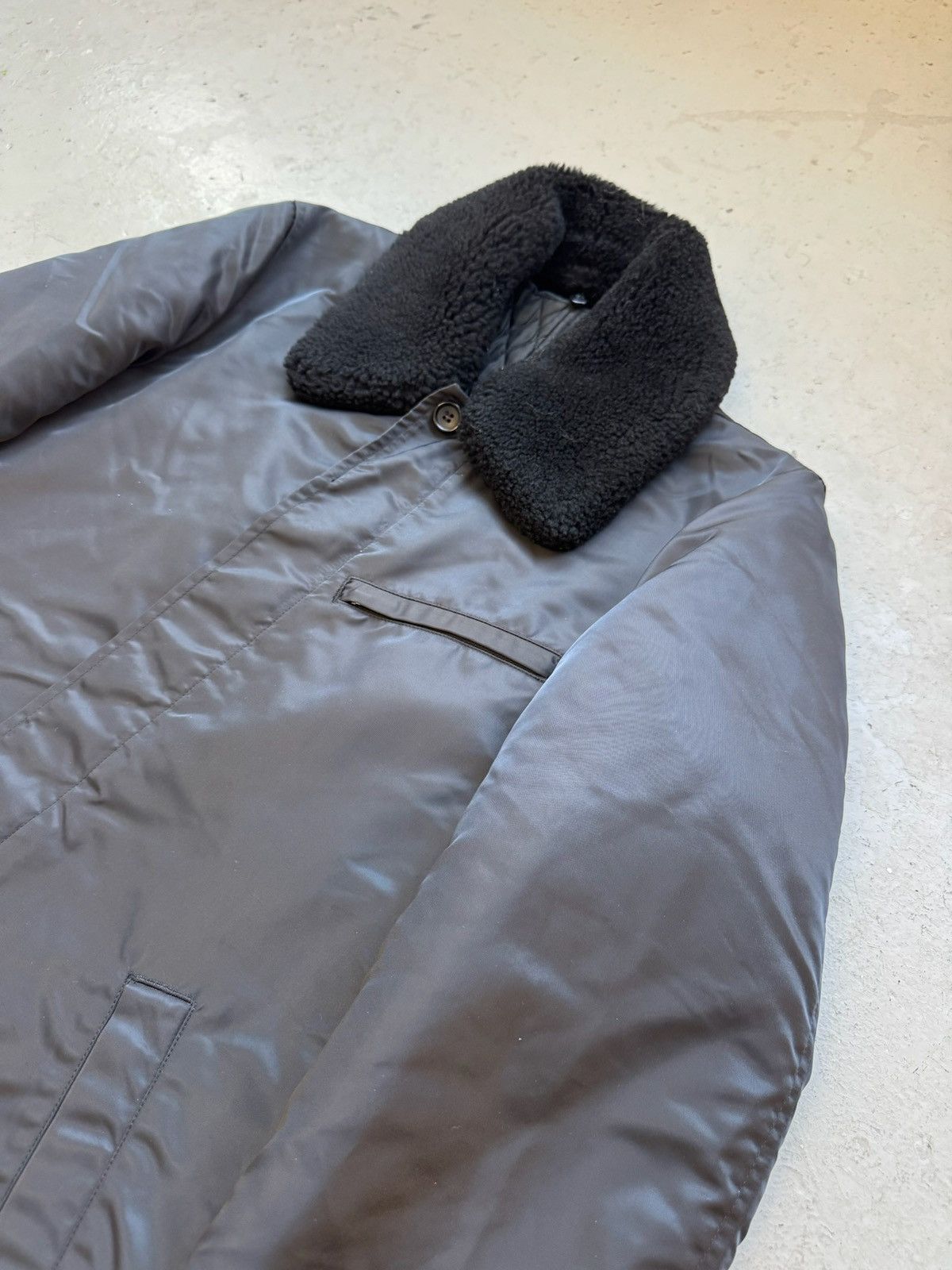 Comme des Garcons Homme Comme Des Garcons Homme AD2001 Fur Collar Coat Size US M / EU 48-50 / 2 - 2 Thumbnail
