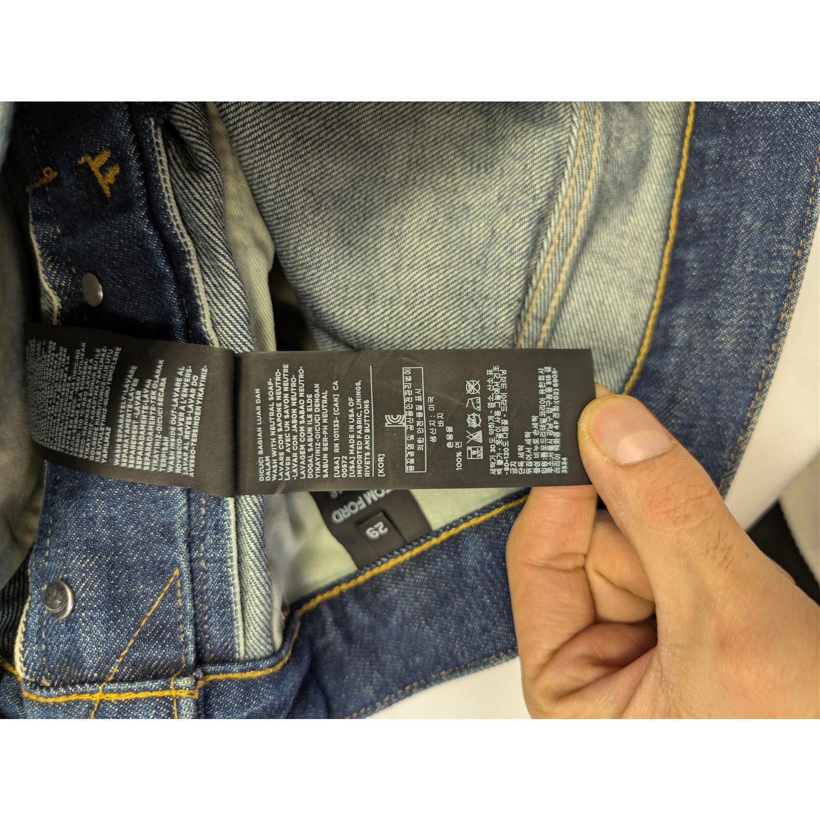 Tom Ford o1rshd1 Regular Denim Jeans in Blue Size US 29 - 18 Thumbnail