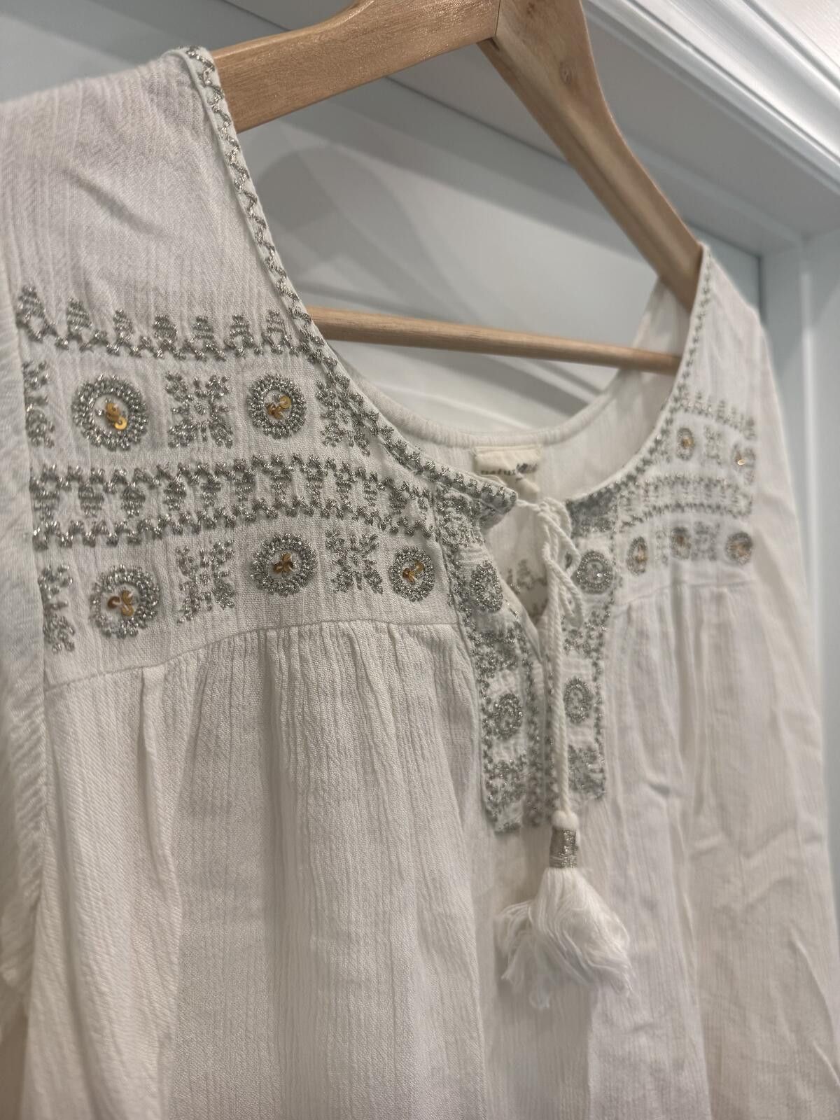 Linea Naturale Natural Life Medium Embroidered Bohemian Top Size M / US 6-8 / IT 42-44 - 2 Thumbnail