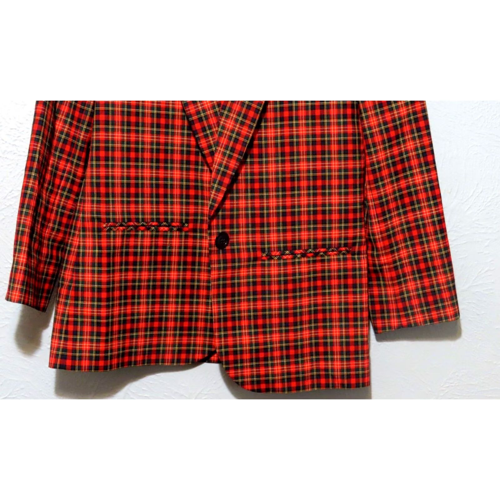 Pendleton VINTAGE Pendleton Blazer Women Red Tartan 10 100% Wool One Button Mid-Length Plaid Womens Blazer Mens? Size L / US 10 / IT 46 - 2 Thumbnail