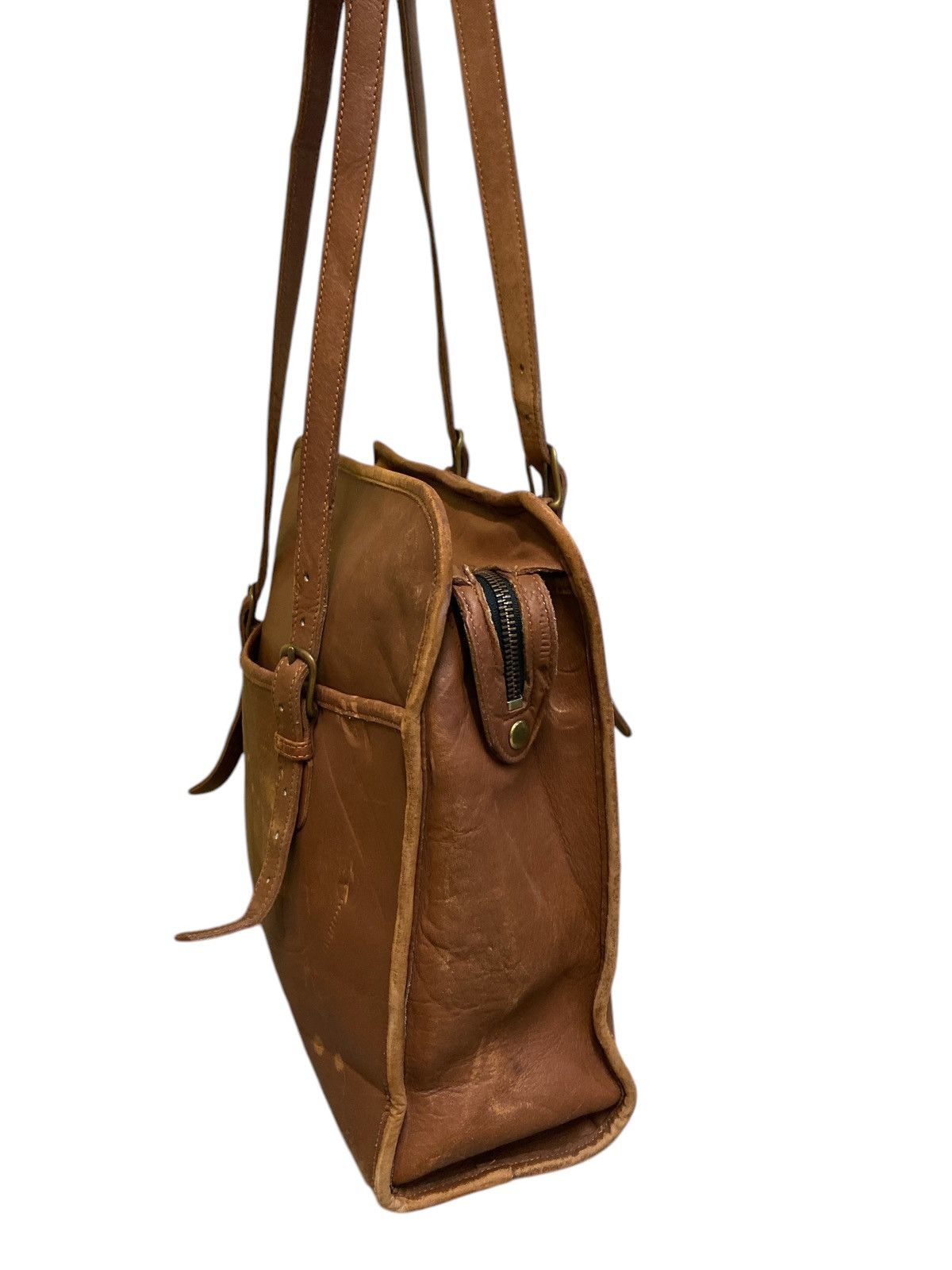 Genuine Leather × Leather × Vintage Vintage Laura USA Full Leather Shoulder Bag Size ONE SIZE - 5 Thumbnail