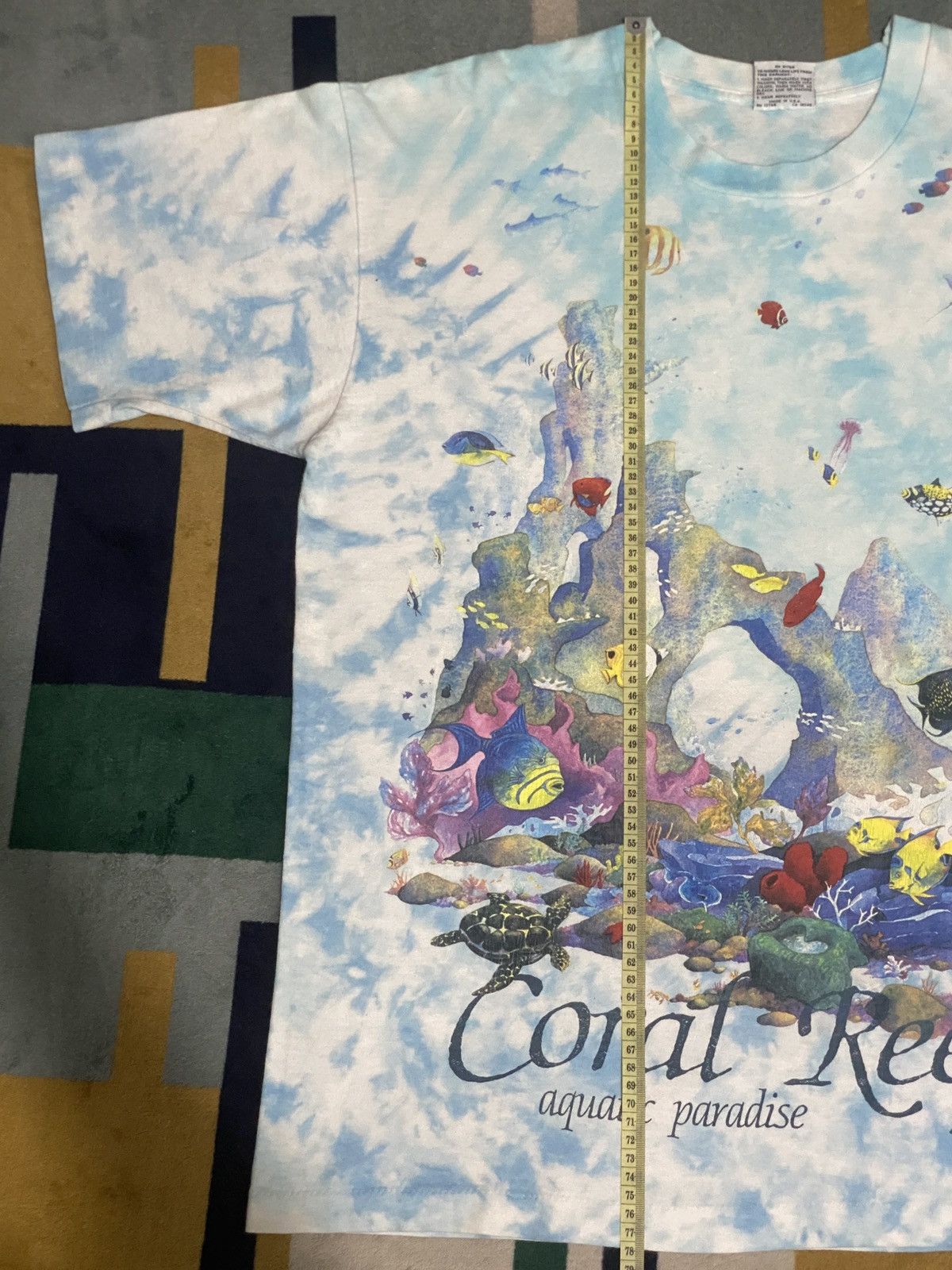 Vintage 1992 Liquid Blue Coral Reef Aquatic Paradise Size US XL / EU 56 / 4 - 6 Thumbnail
