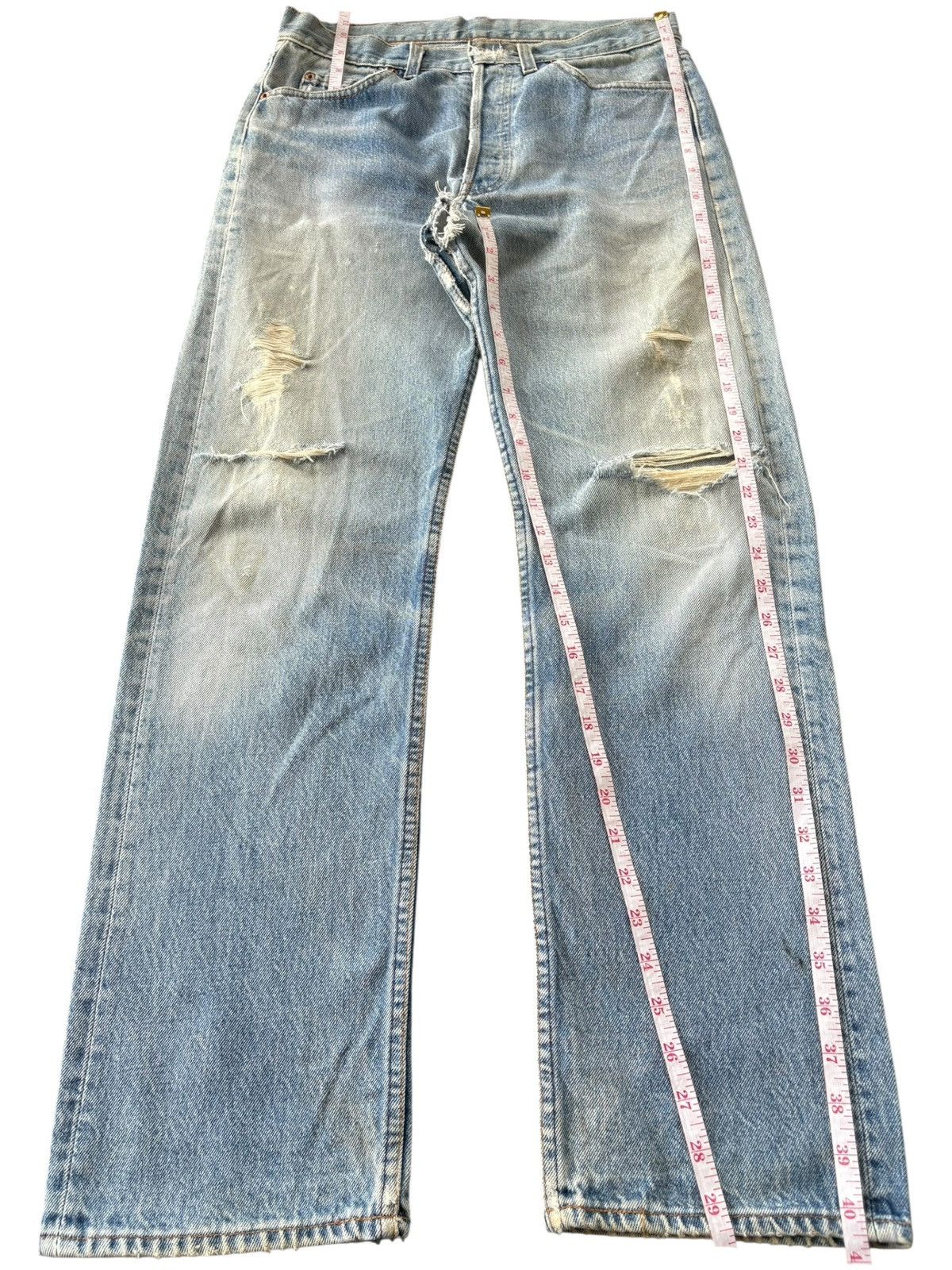Levi's Vintage 80s Levis 501 Stonewashed Distressed Jeans Size US 30 / EU 46 - 11 Thumbnail