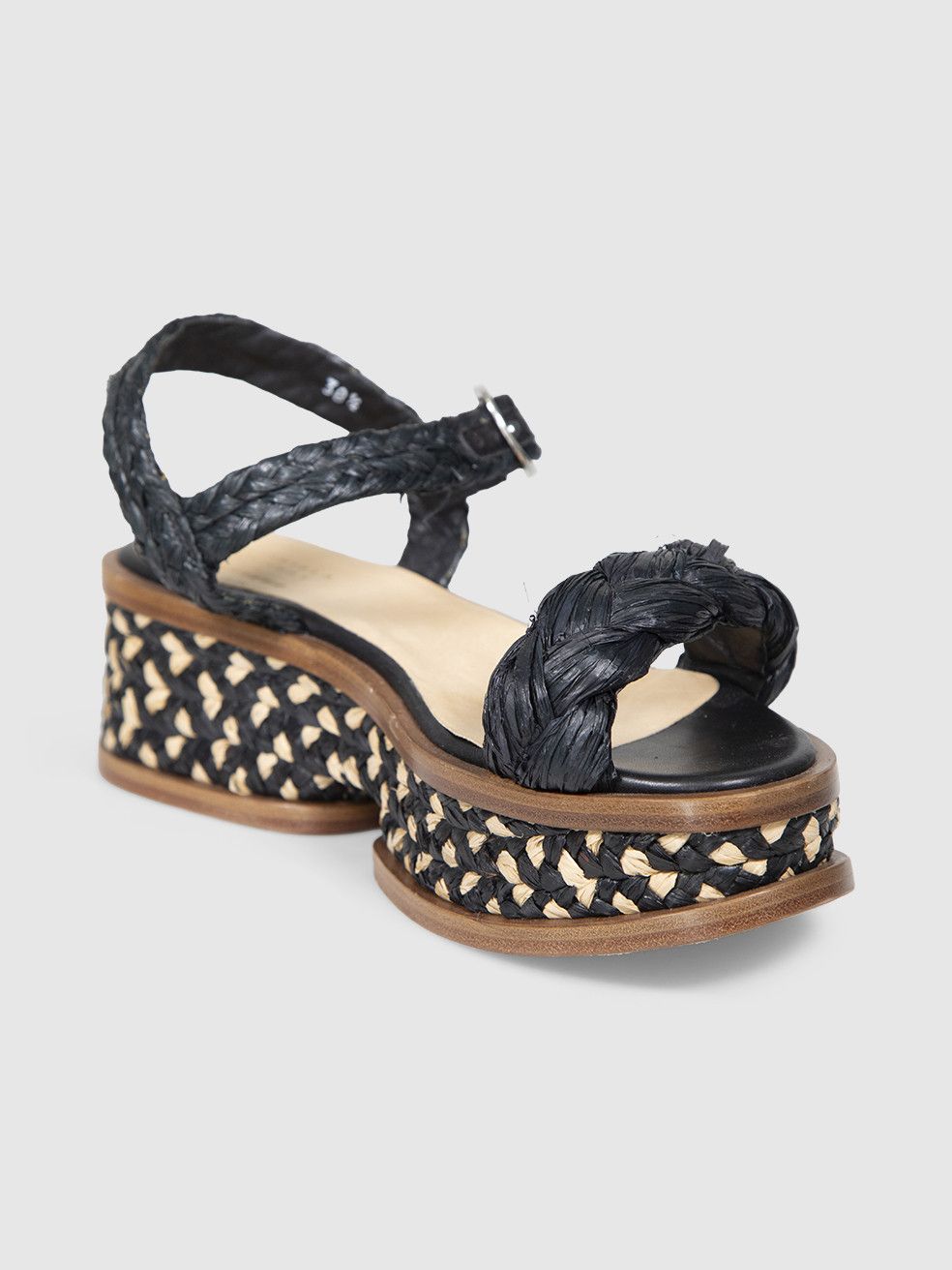 Gabriela Hearst Black & Brown Wicker Woven Sandals Size US 8.5 / IT 38.5 - 1 Thumbnail