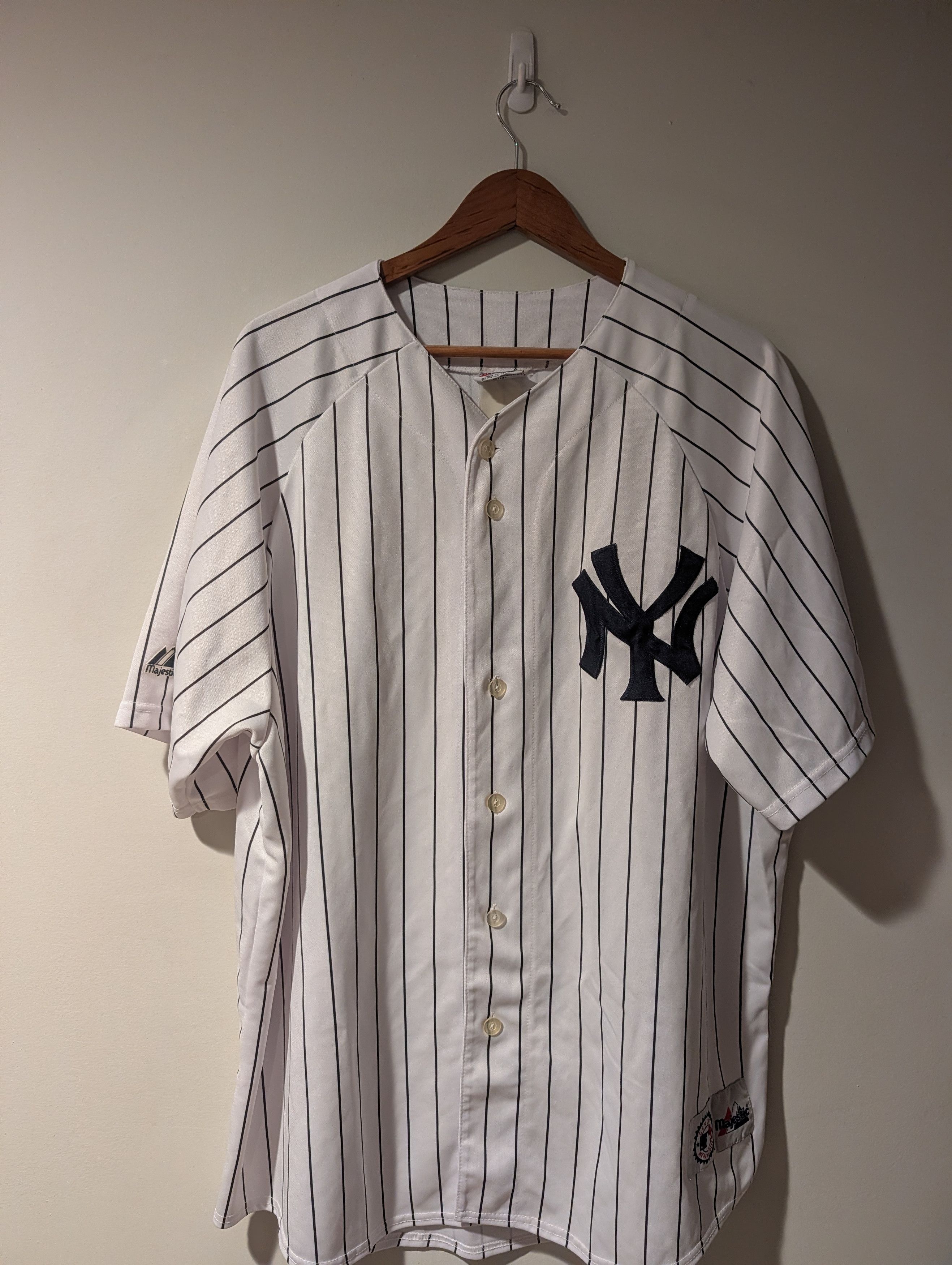 Majestic Vintage Majestic New York Yankees Pinstripe Baseball Jersey Size US XXL / EU 58 / 5 - 1 Thumbnail